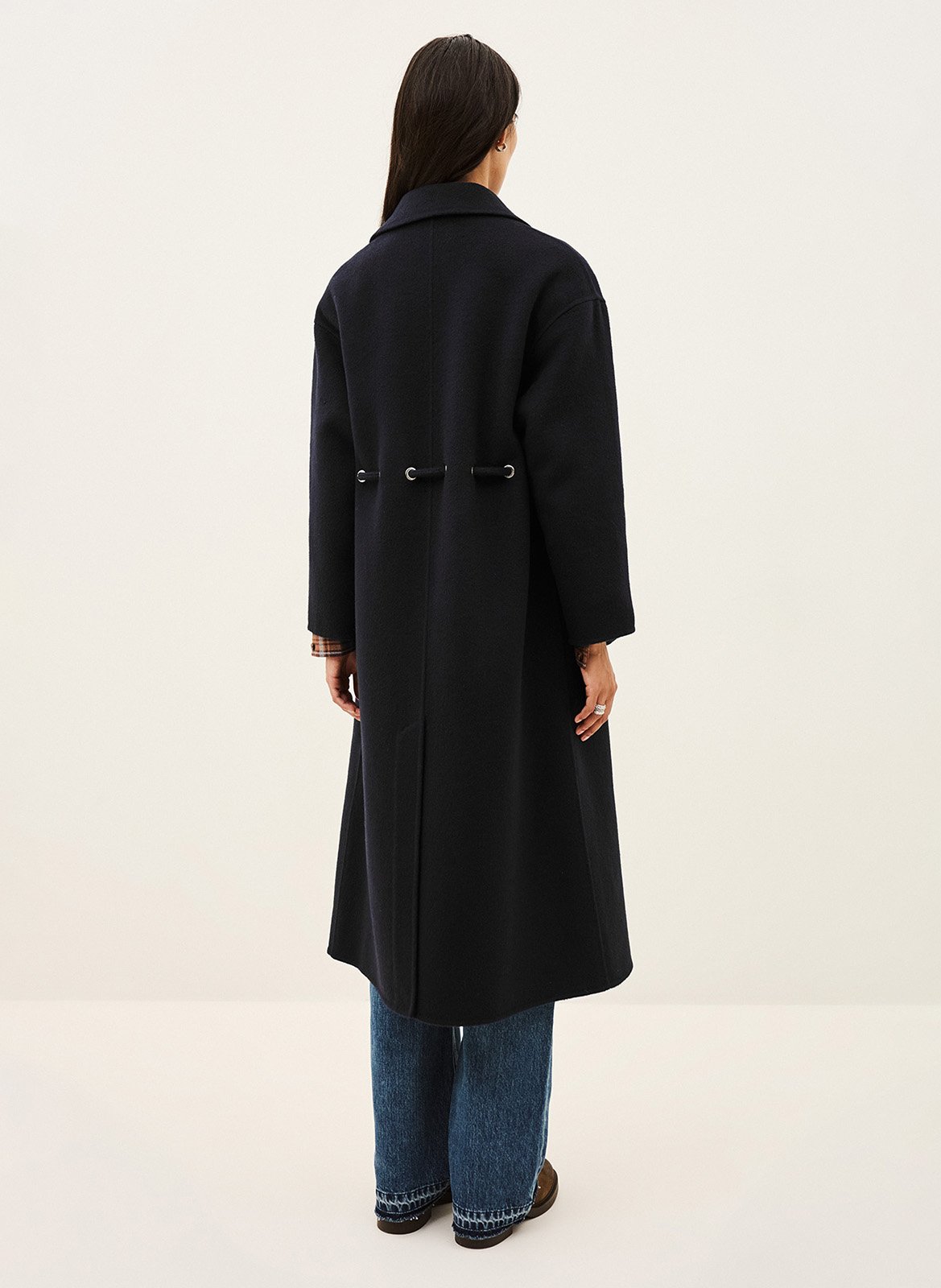 Getailleerde jas van wolmix | Blauw BA&SH Dames
