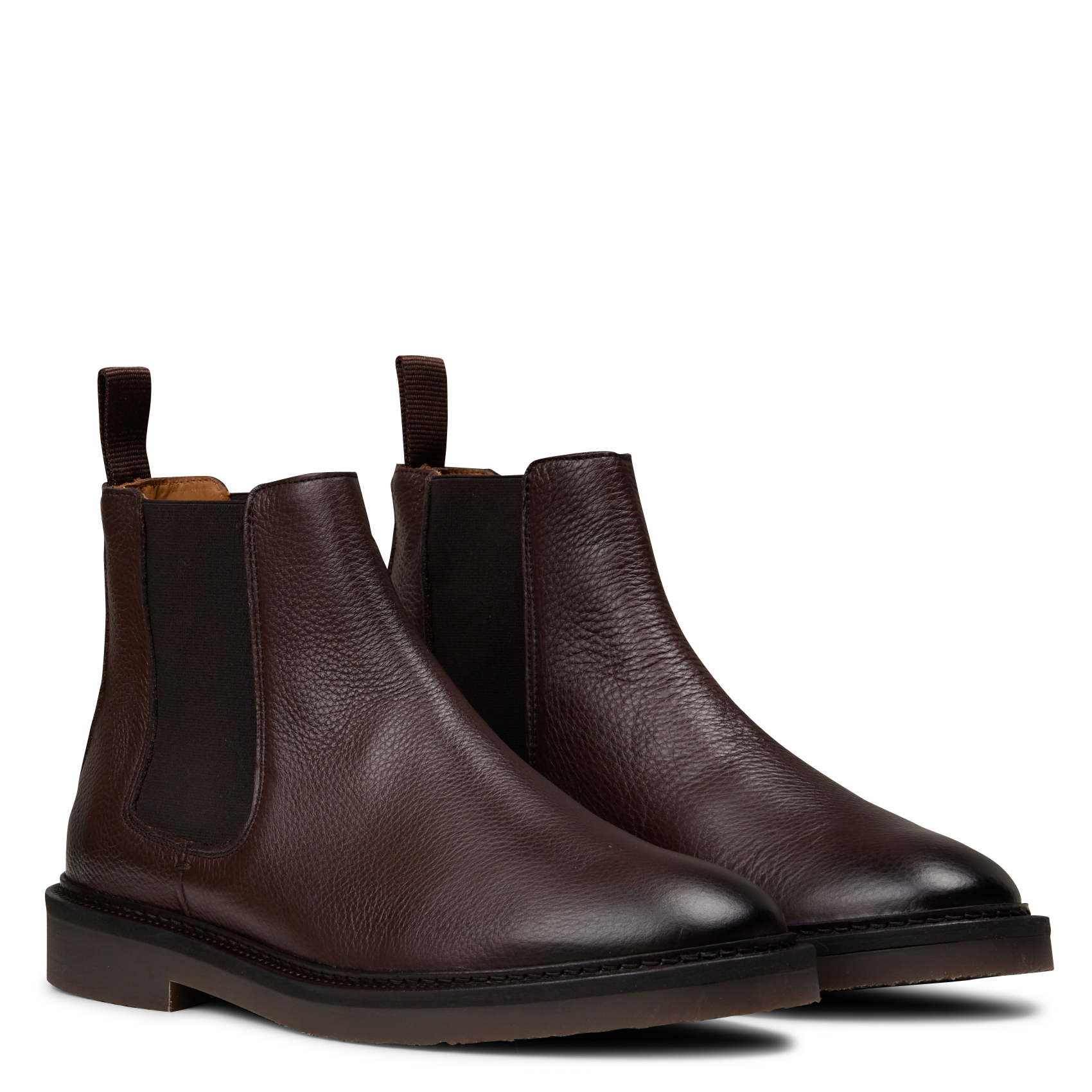 Boots chelsea en cuir HACKETT Marron