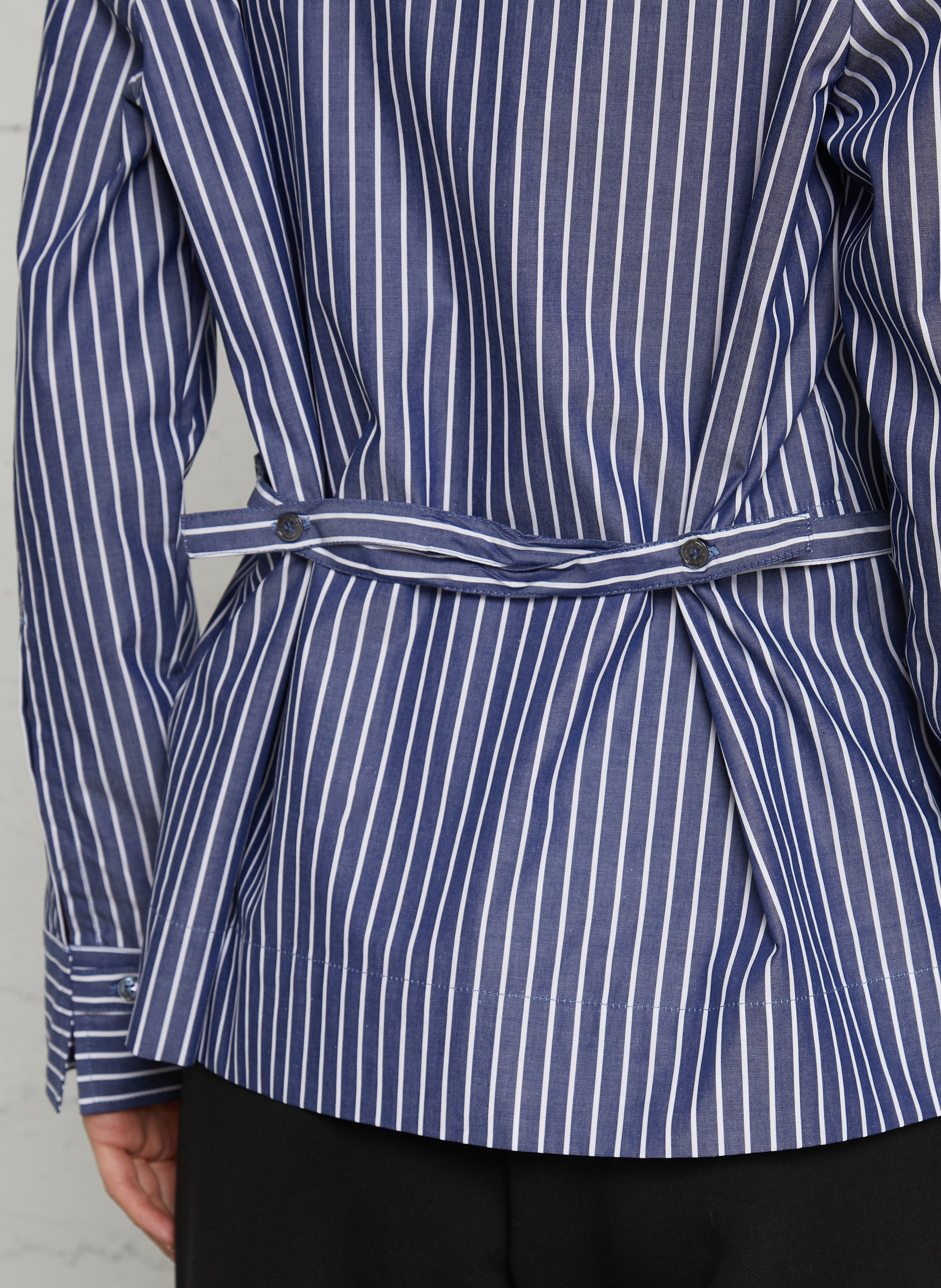 Gestreepte katoenen blouse met ceintuur RUE DE TOKYO Veelkleurig