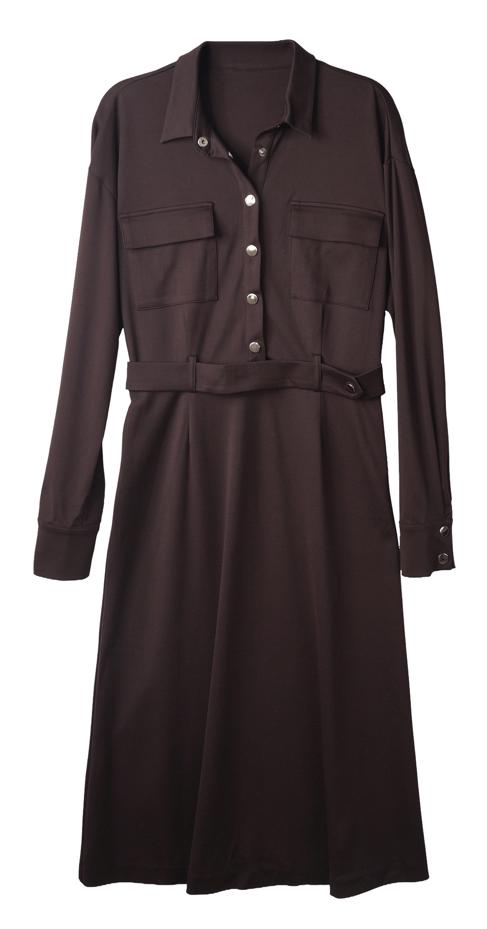 Robe chemise midi en coton IKKS Violet