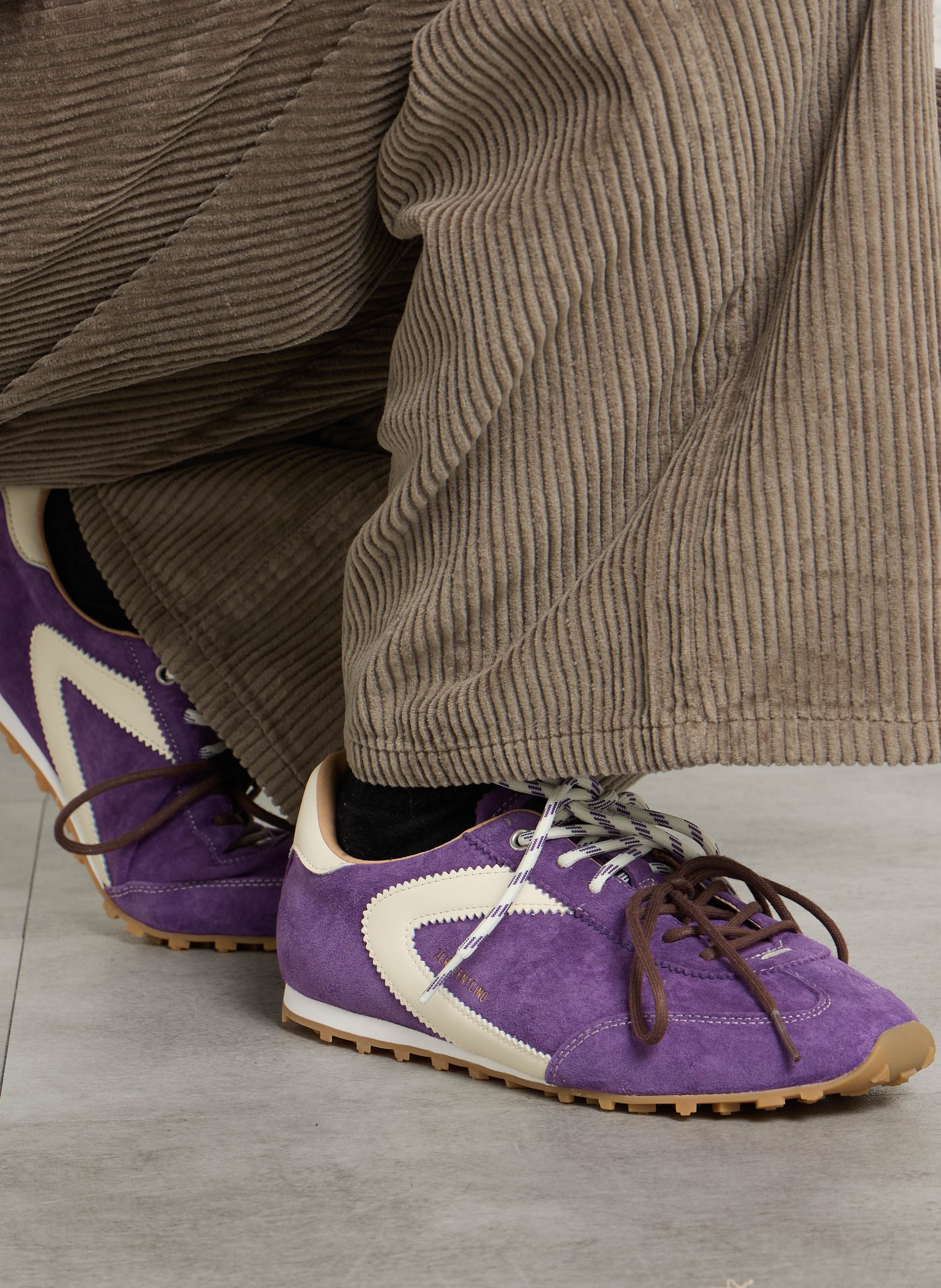 Lage tweekleurige sneakers met veters 0'105 Violet