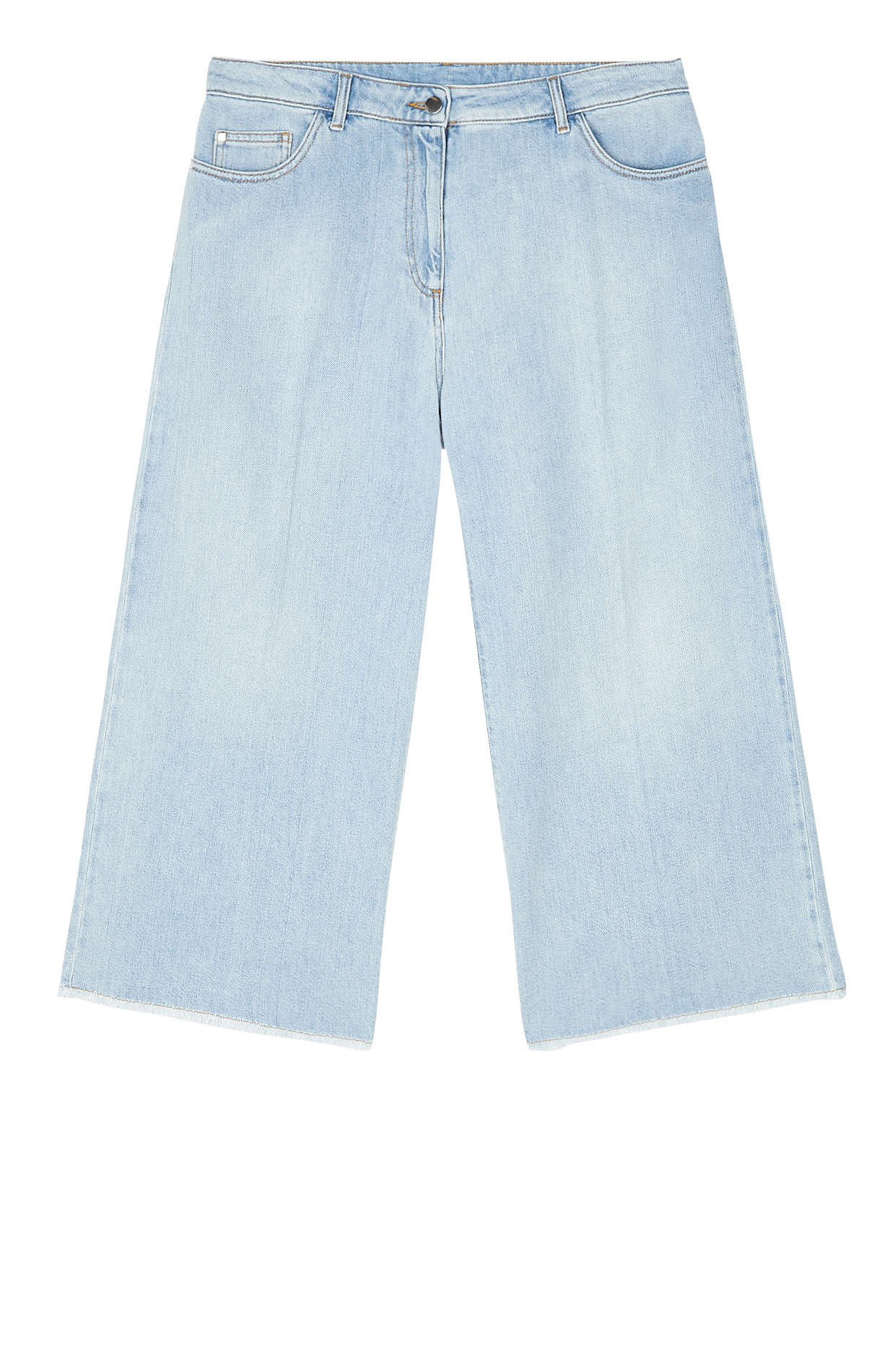 Cropped jeans | katoenblend PERSONA by Marina Rinaldi Blauw