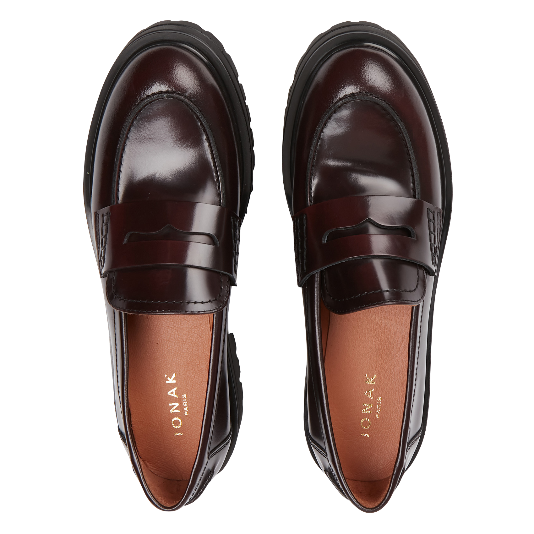 Leather loafers JONAK Red