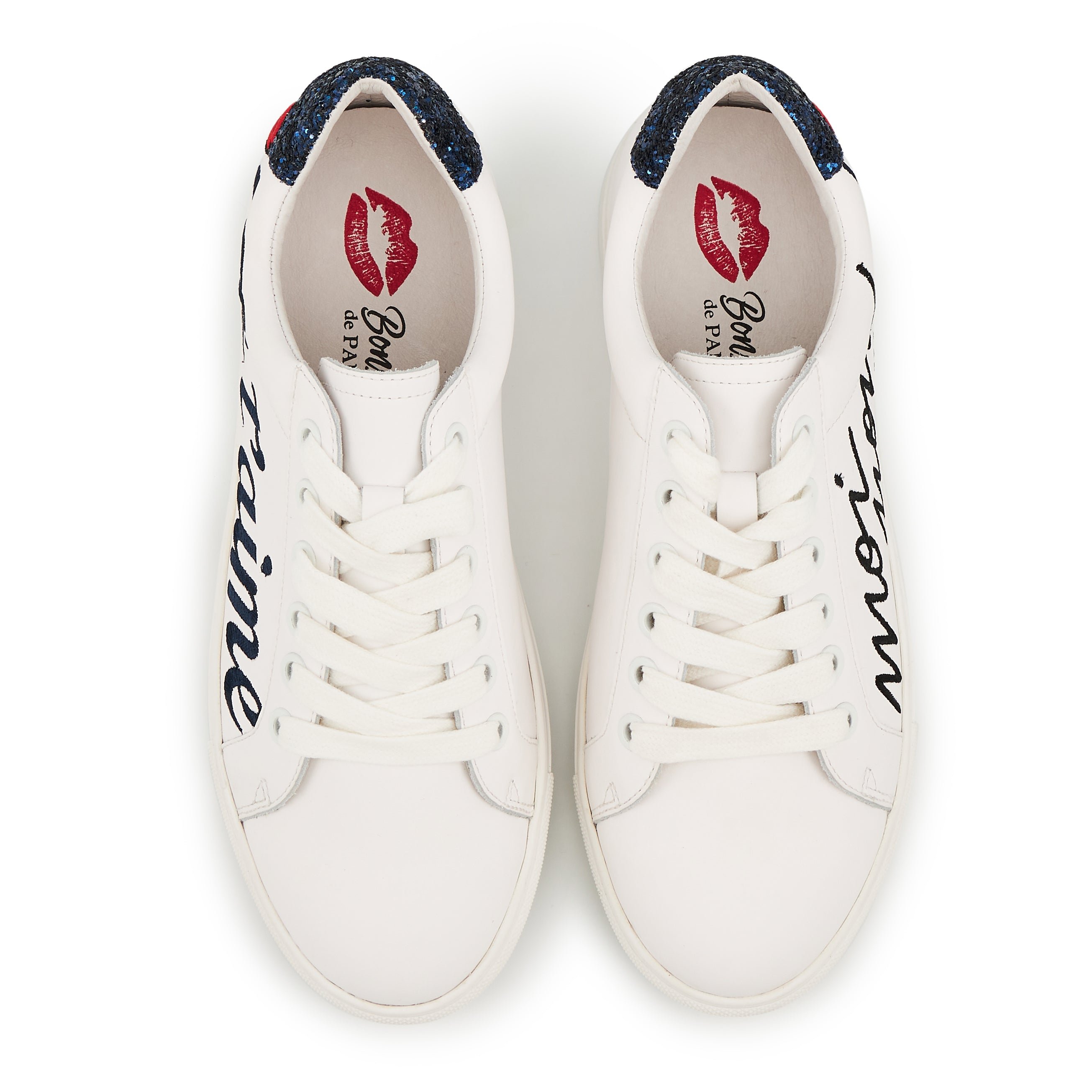 Leather sneakers BONS BAISERS PARIS White