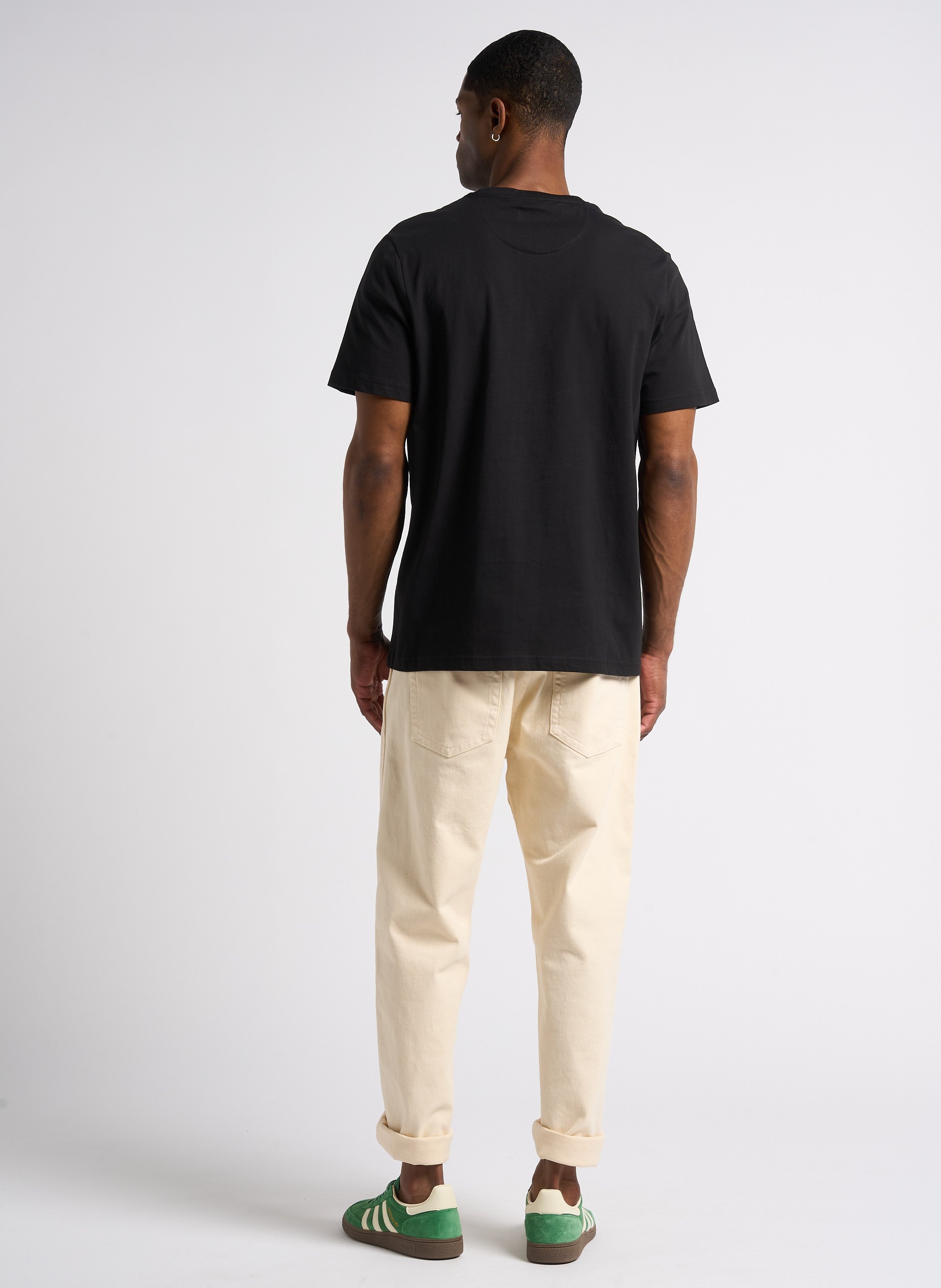 Tee-shirt col rond en coton bio FARAH Noir