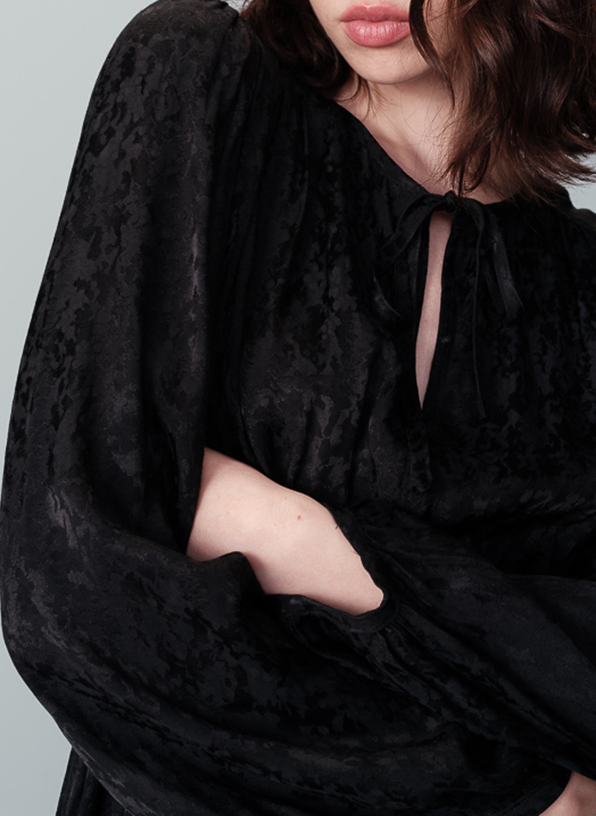 Short fitted jacquard dress GRACE ET MILA Black