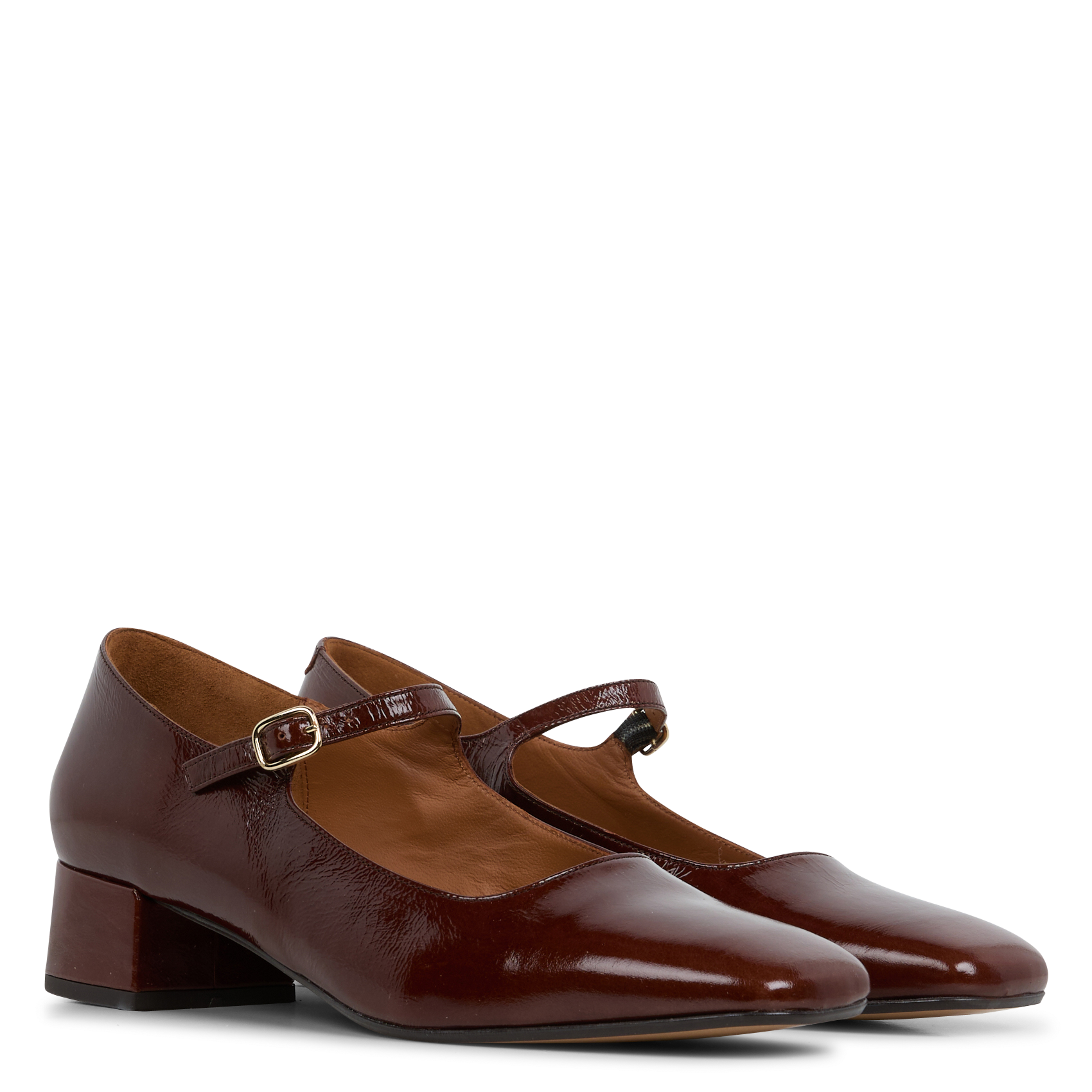 Babies en cuir vernis MELLOW YELLOW Marron