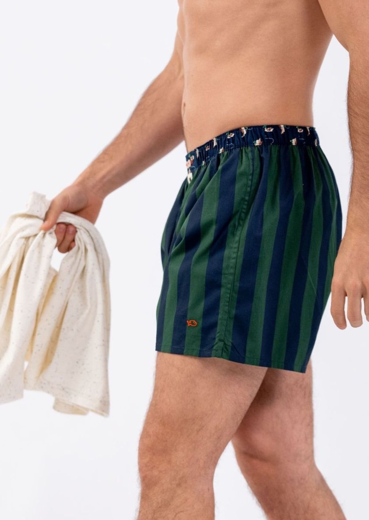 Organic cotton boxer shorts BILLYBELT Green