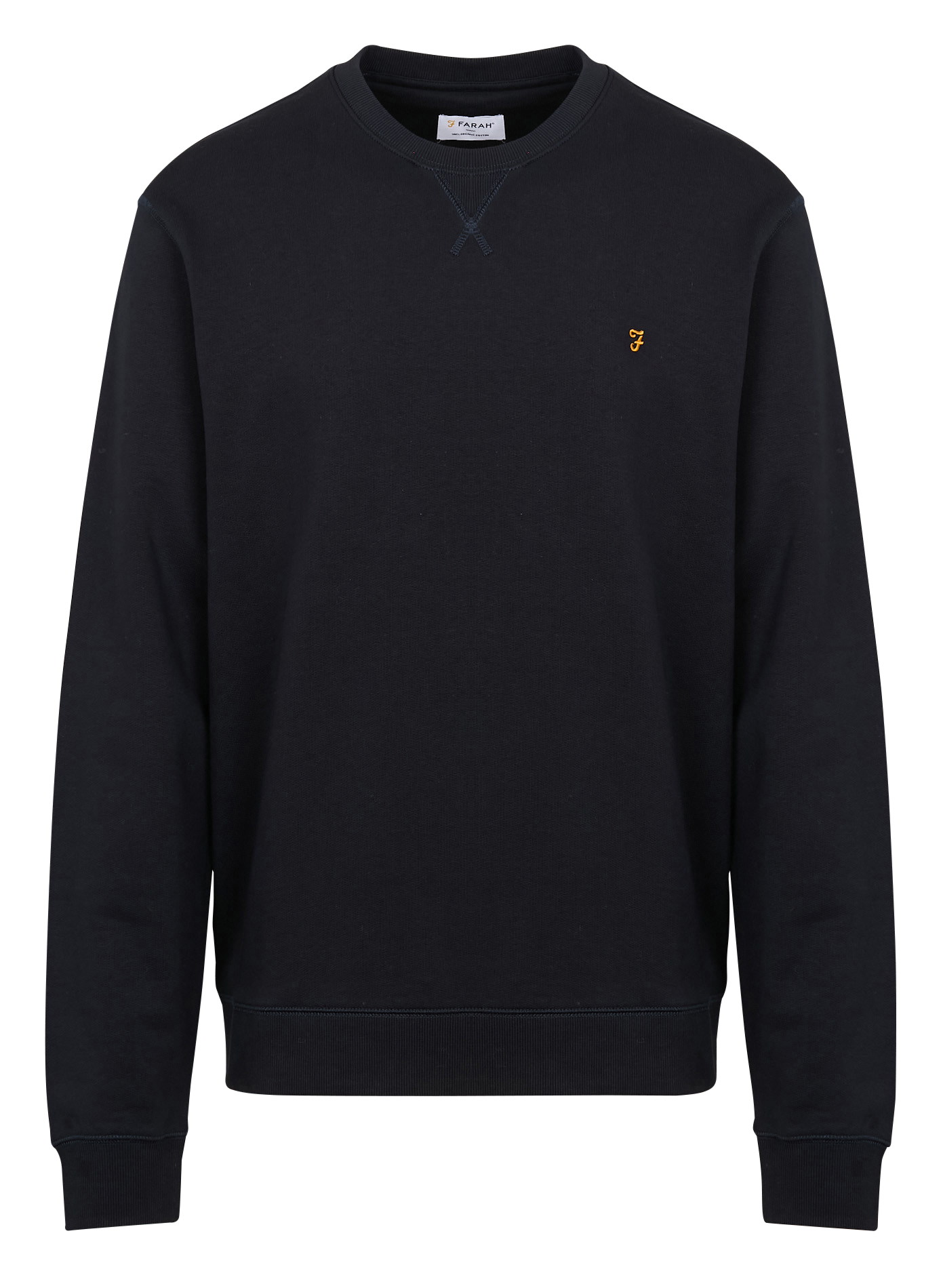 Rundhals-Sweatshirt aus Bio-Baumwolle, Slim Fit FARAH Blau
