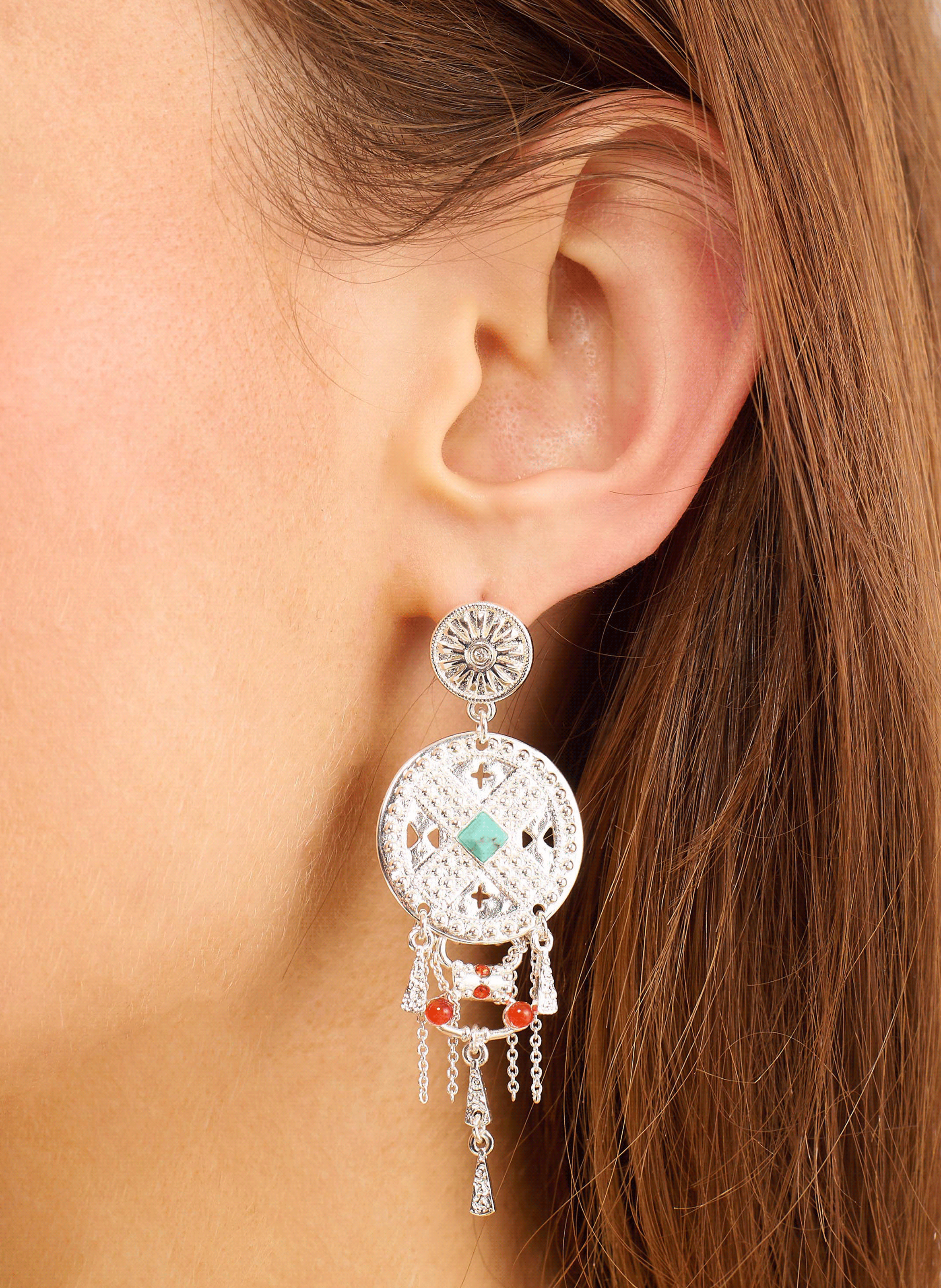 Earrings with pendants HIPANEMA Silver