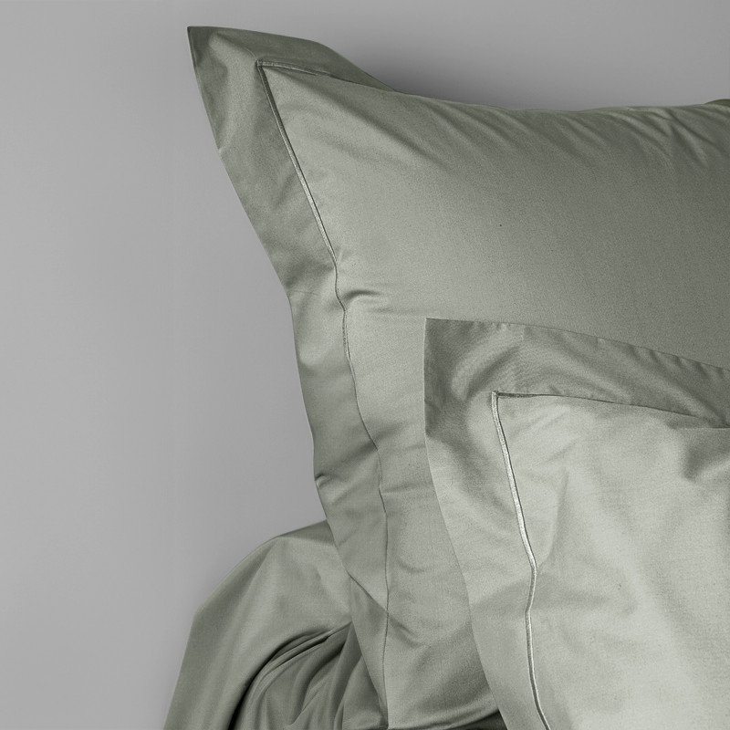 Cotton percale pillow case COTON PUR Grey