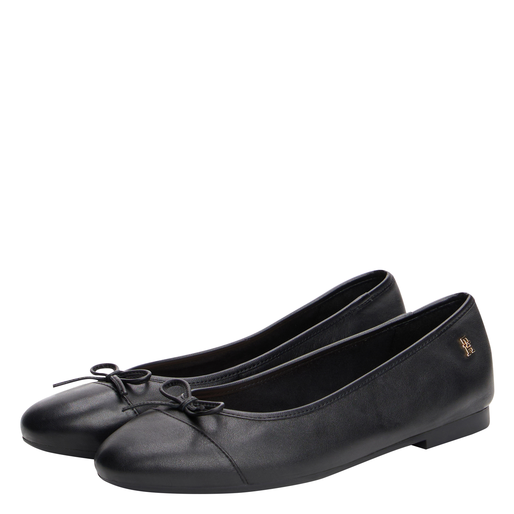 Ballerines en cuir TOMMY HILFIGER Noir