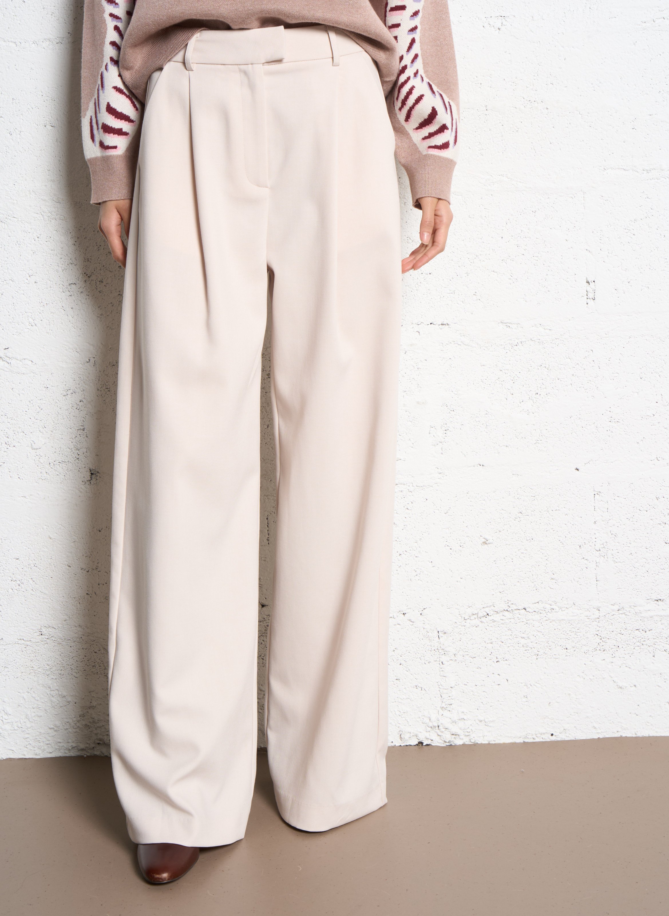 Pantalon large taille haute SUNCOO