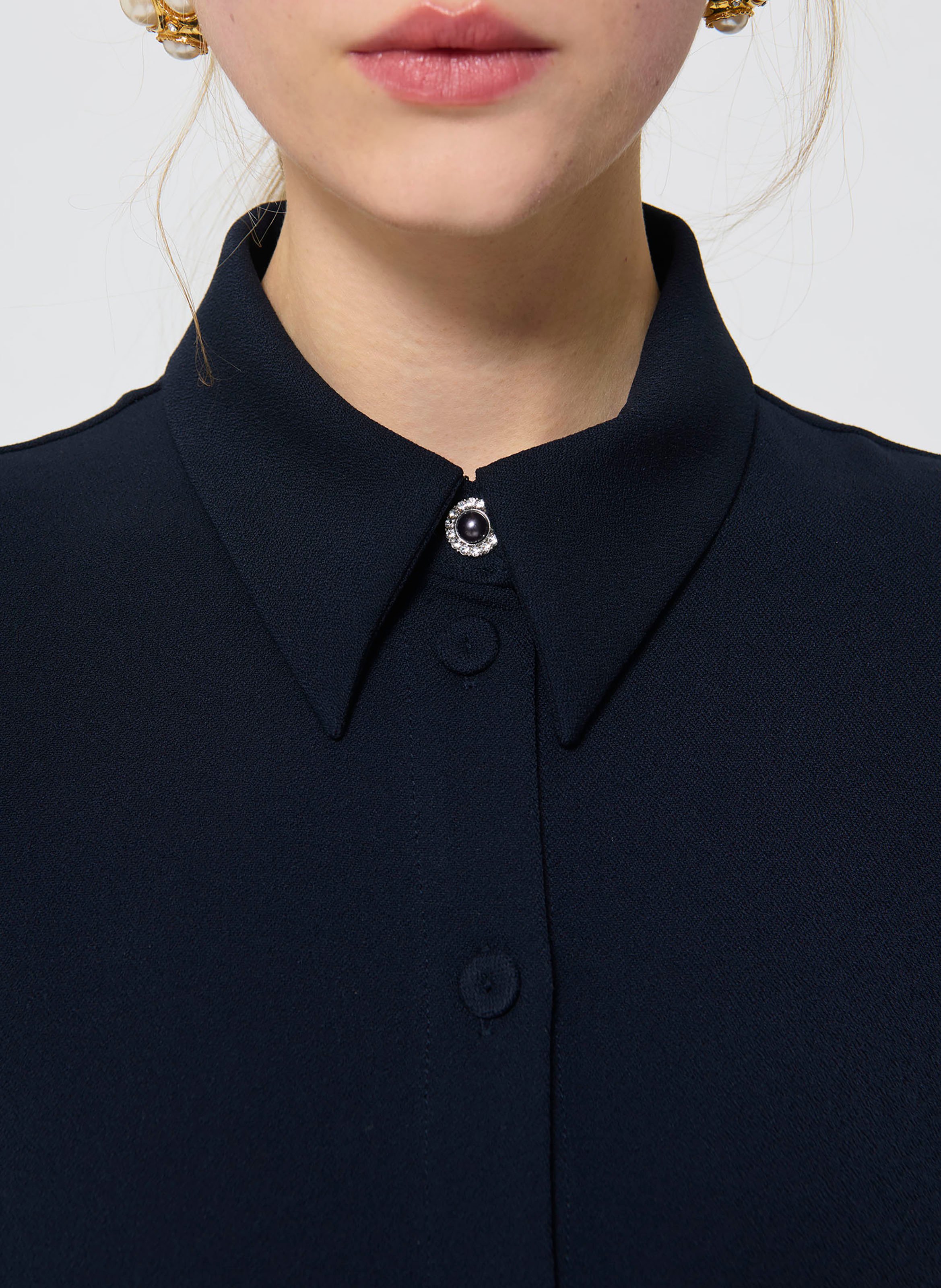 Robe courte col classique TARA JARMON Blue