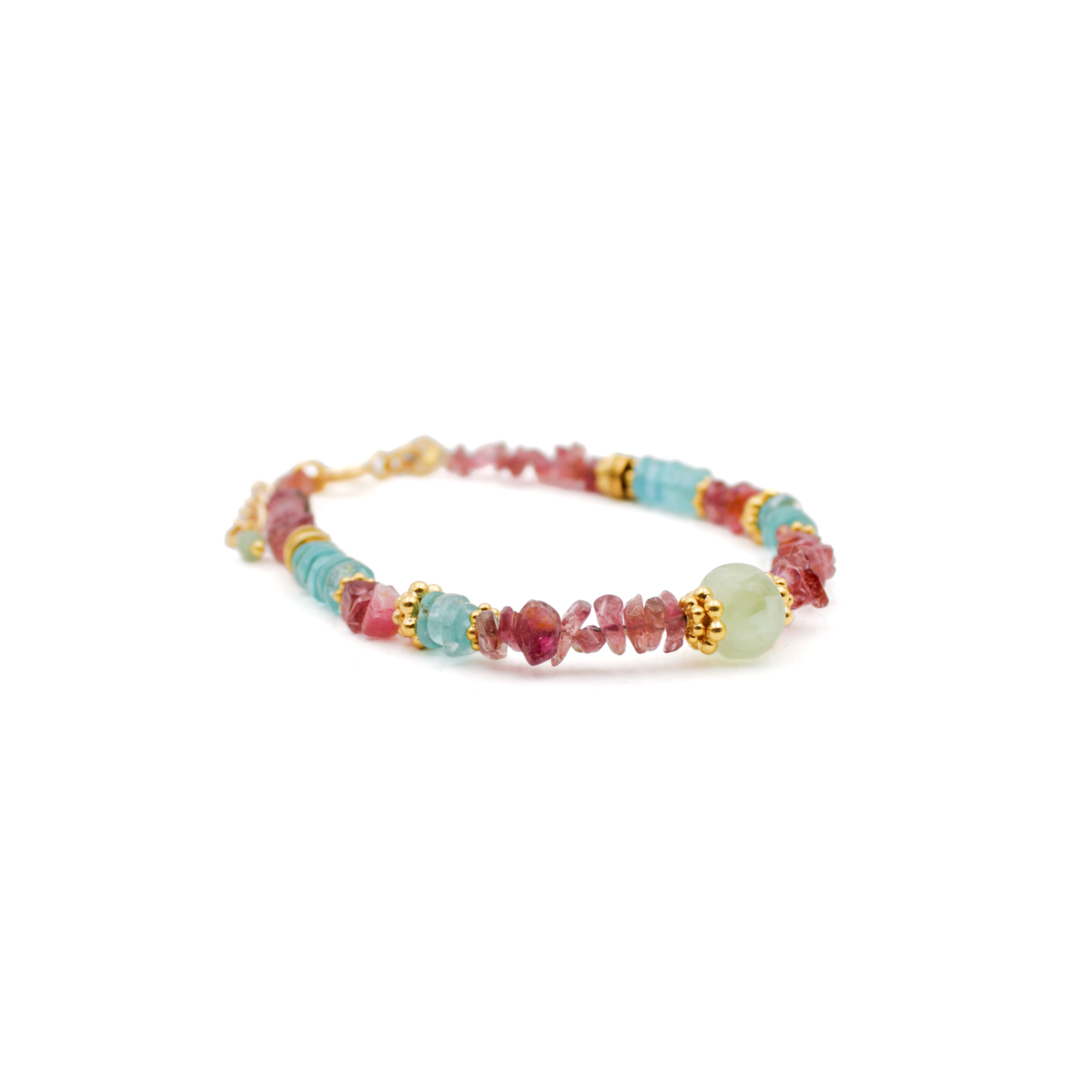 Heishi and Bead Bracelet - Wild Rose L'ATELIER DES DAMES Golden