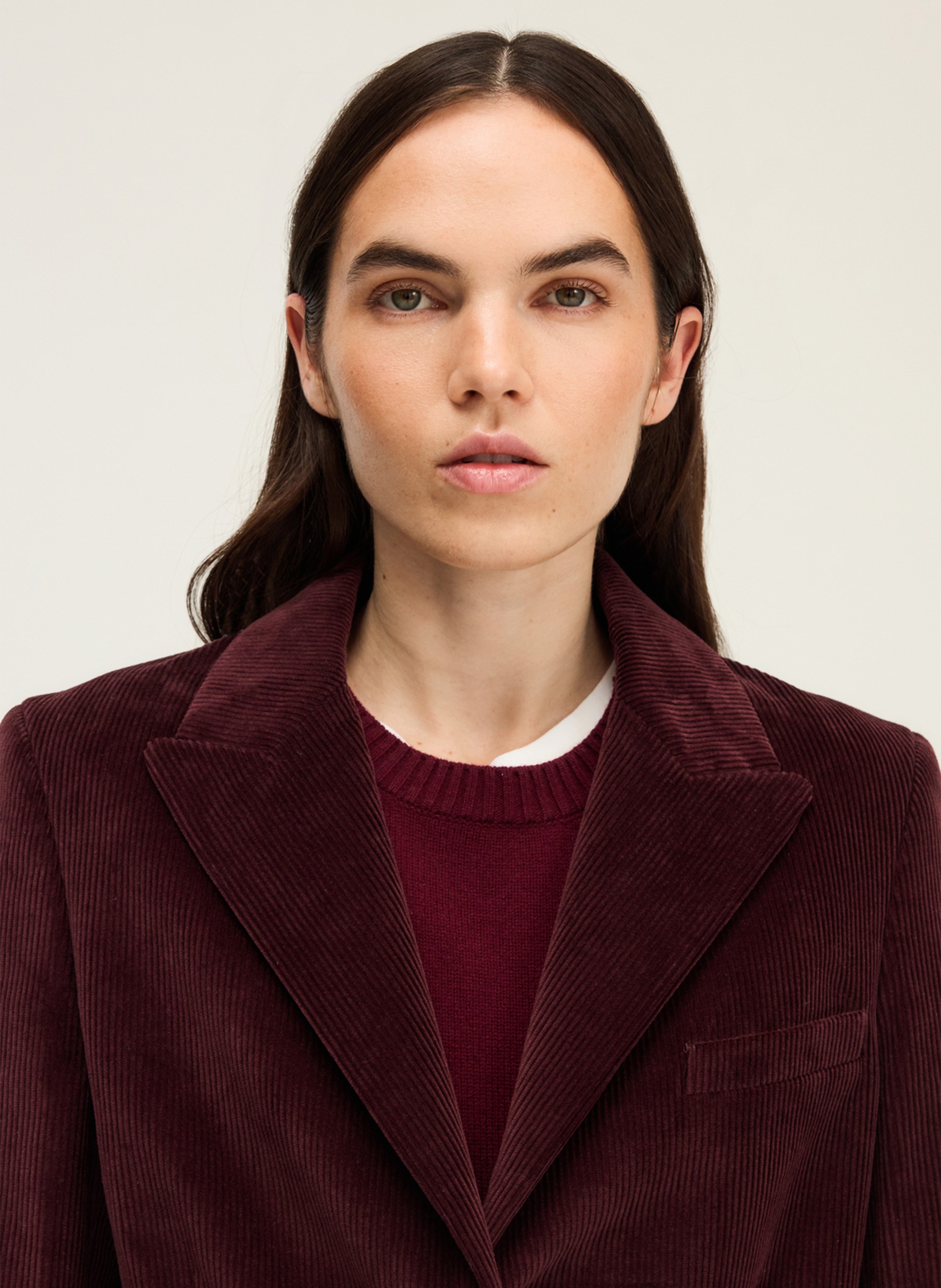 Veste de tailleur en velours côtelé PABLO Rouge