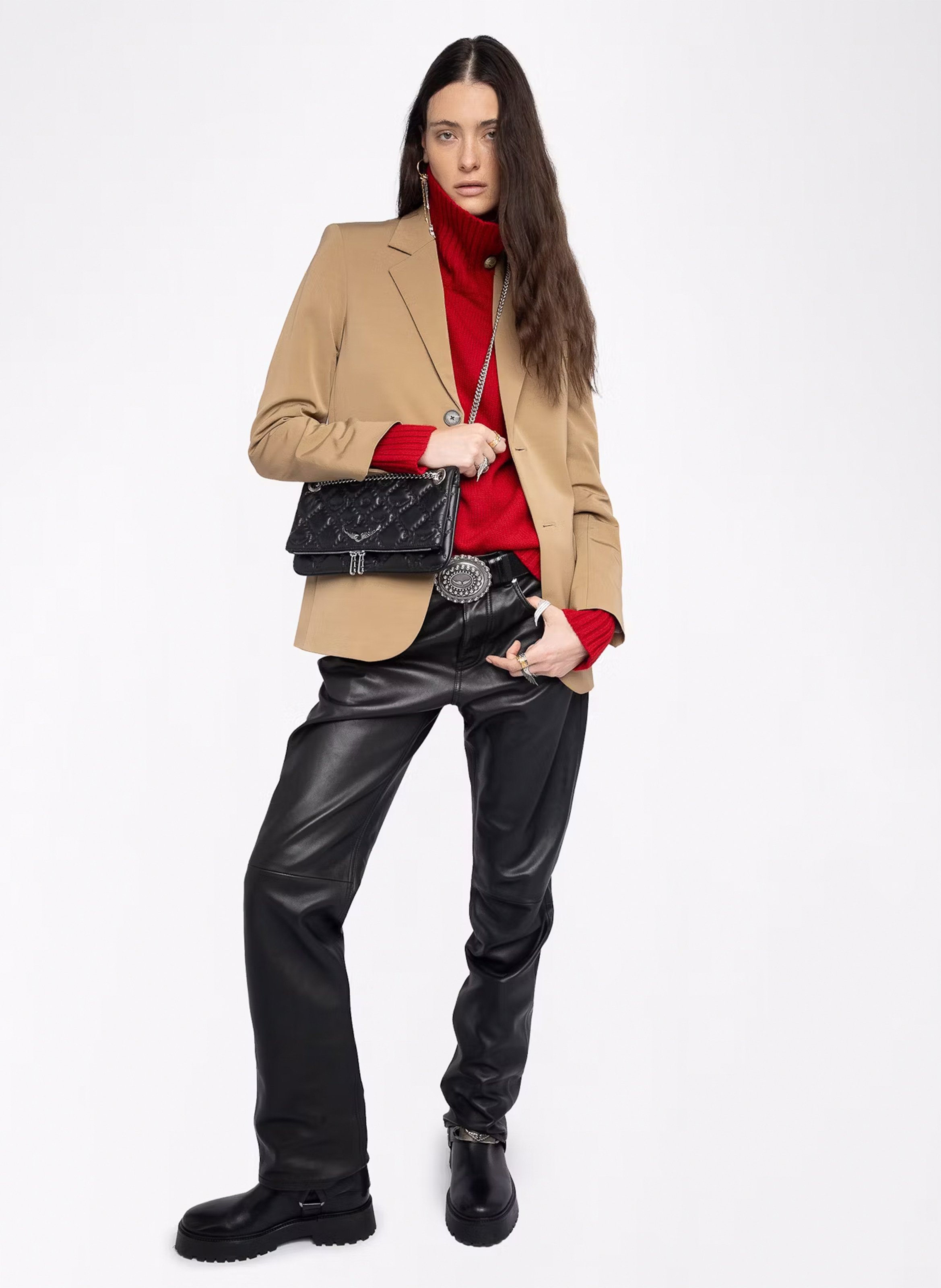 Quilted leather clutch bag ZADIG&VOLTAIRE Black