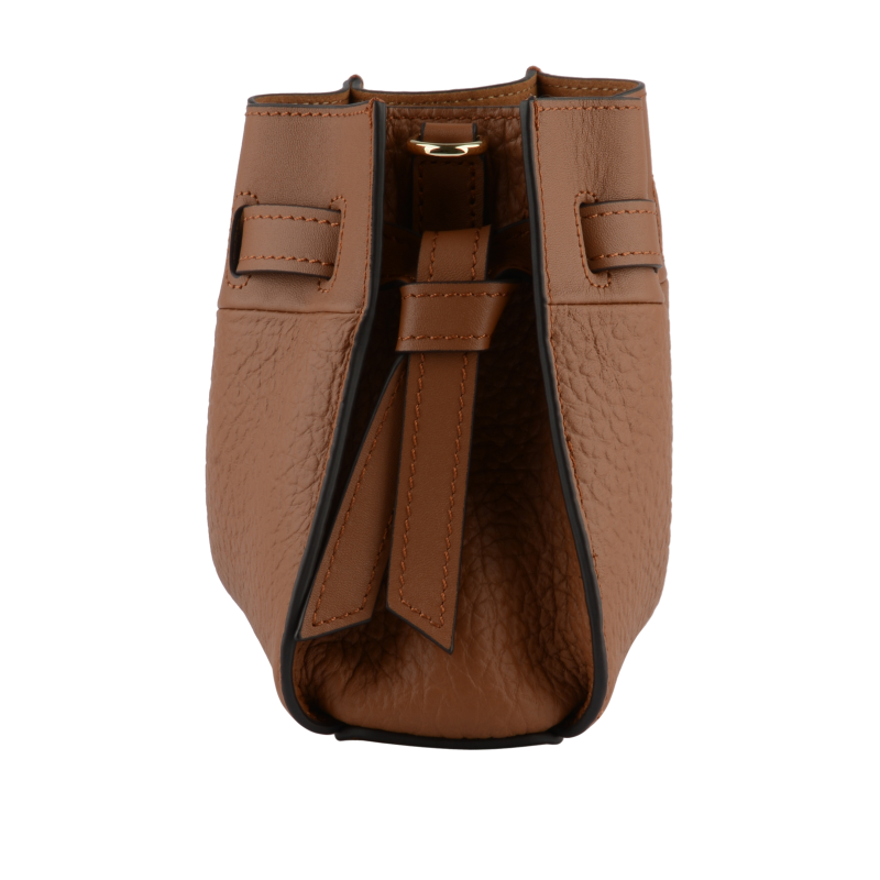 Shoulder bag - cowhide leather POURCHET Brown