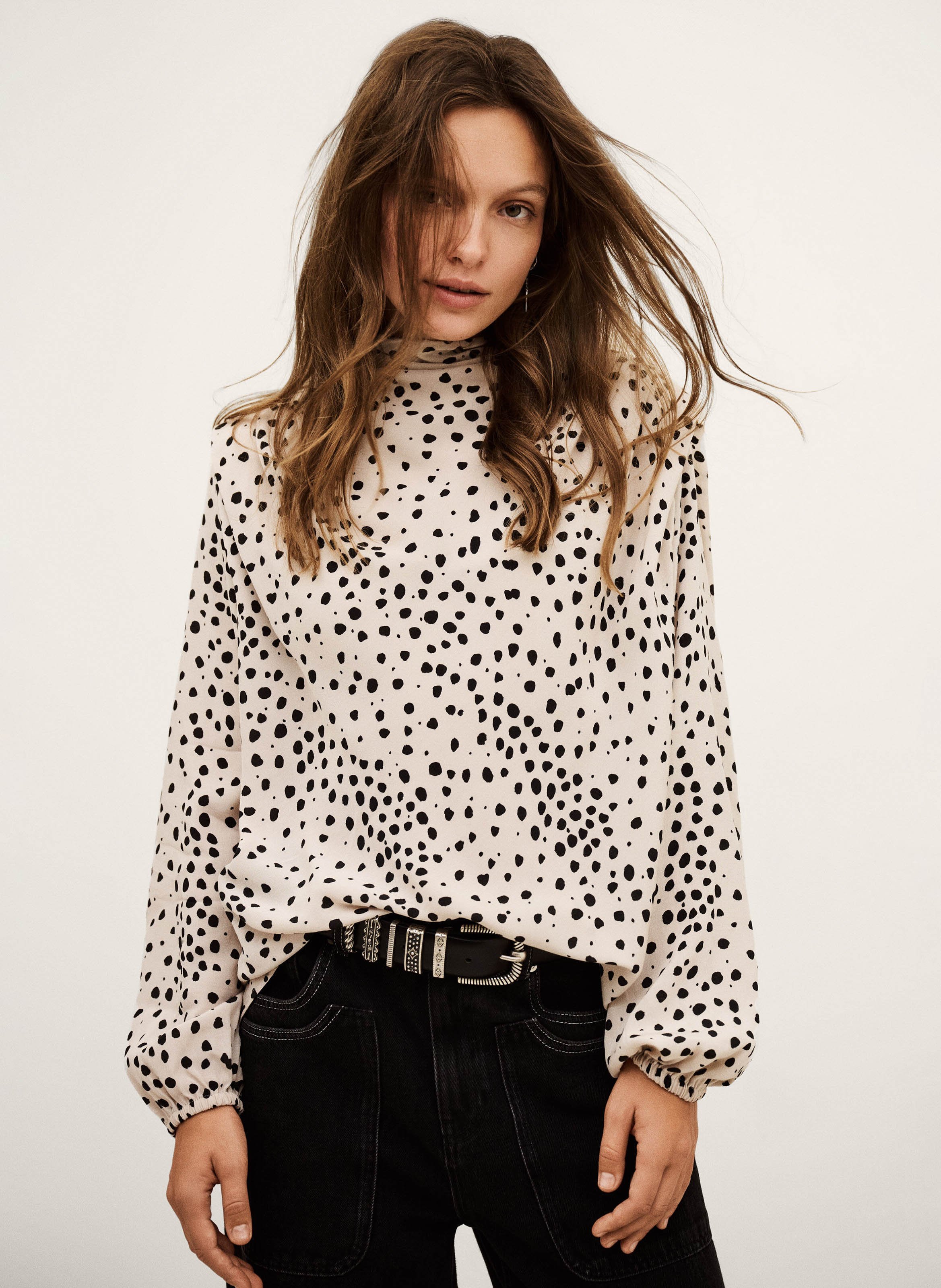 Top col montant à pois BA&SH