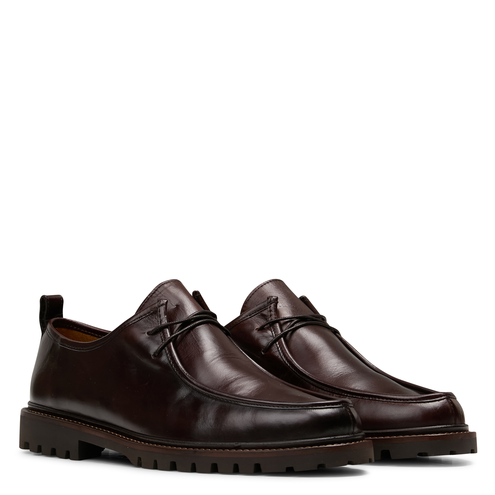 Derbies à plateau en cuir BOBBIES Marron