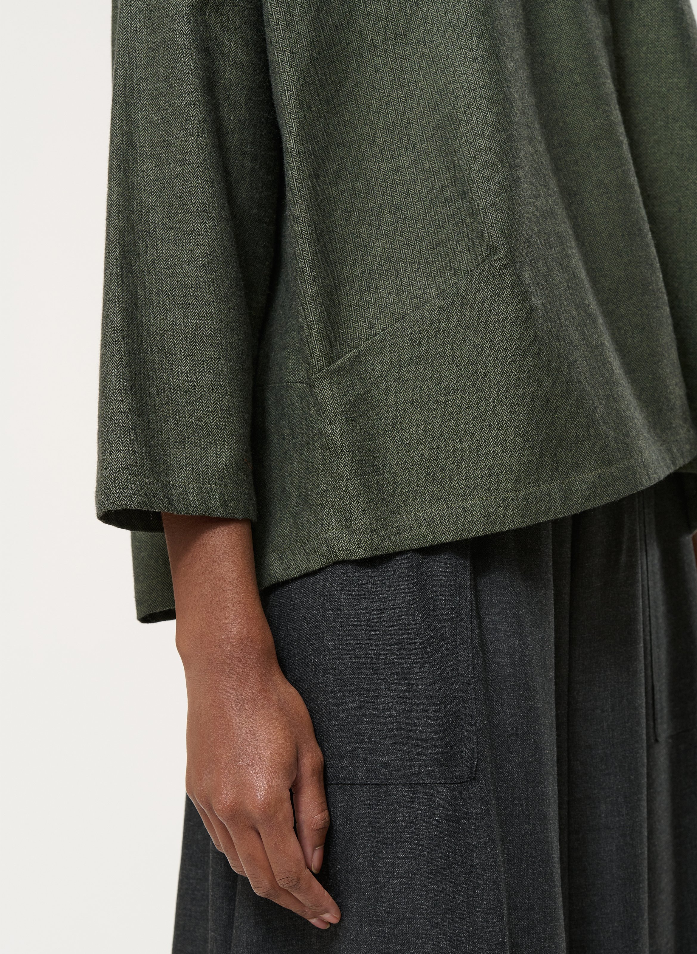 Chemise oversize en coton recyclé mélangé HUMILITY Vert