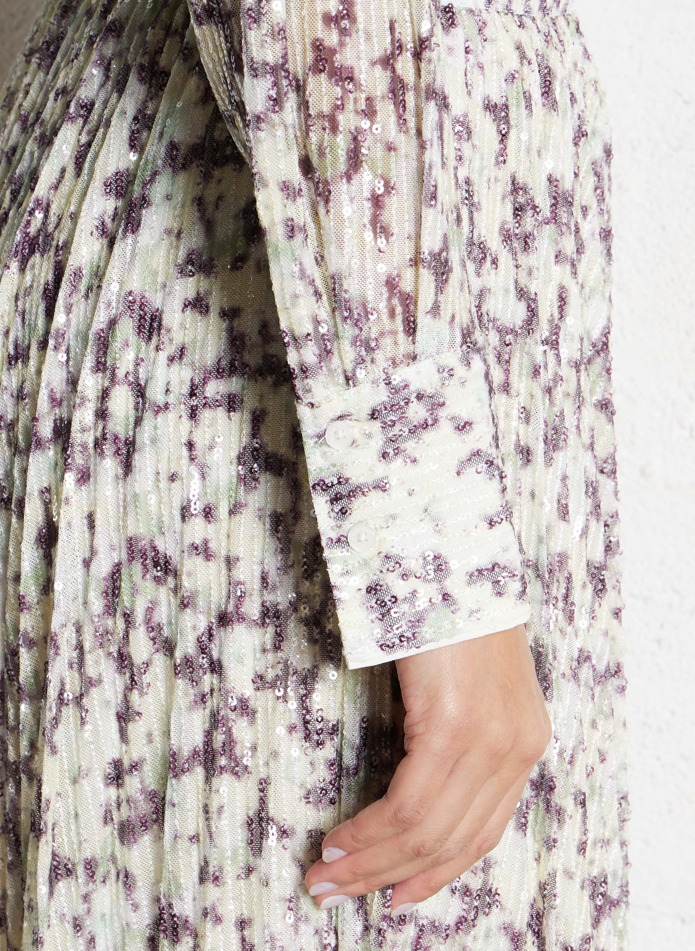 Oversized shirt met klassieke kraag en borduursel. IKKS Groen