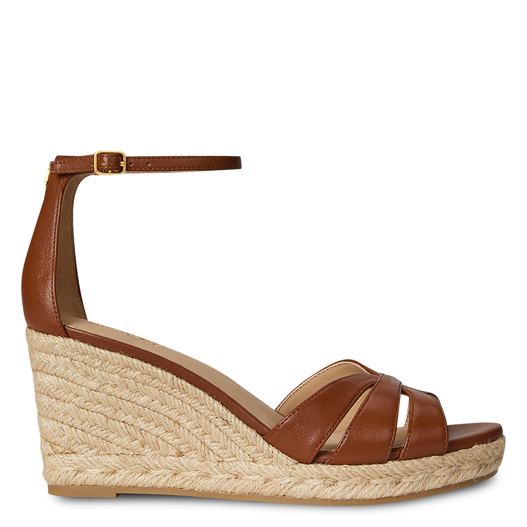 Sandales hautes en cuir LAUREN RALPH LAUREN Marron