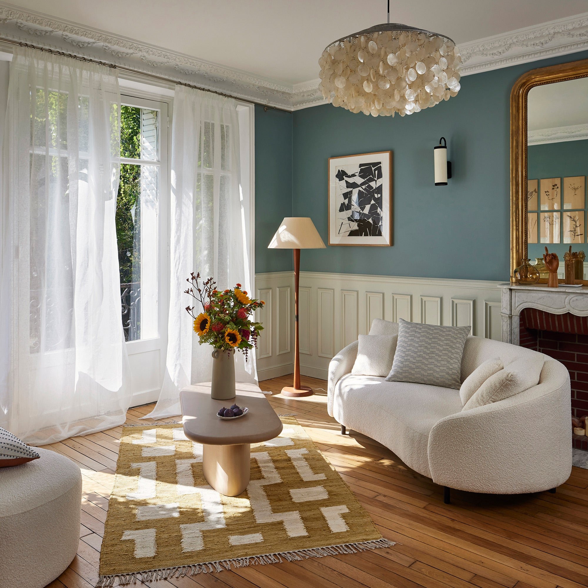 Madura - Sheer curtain in 100% airy white linen 145x280 cm MADURA White