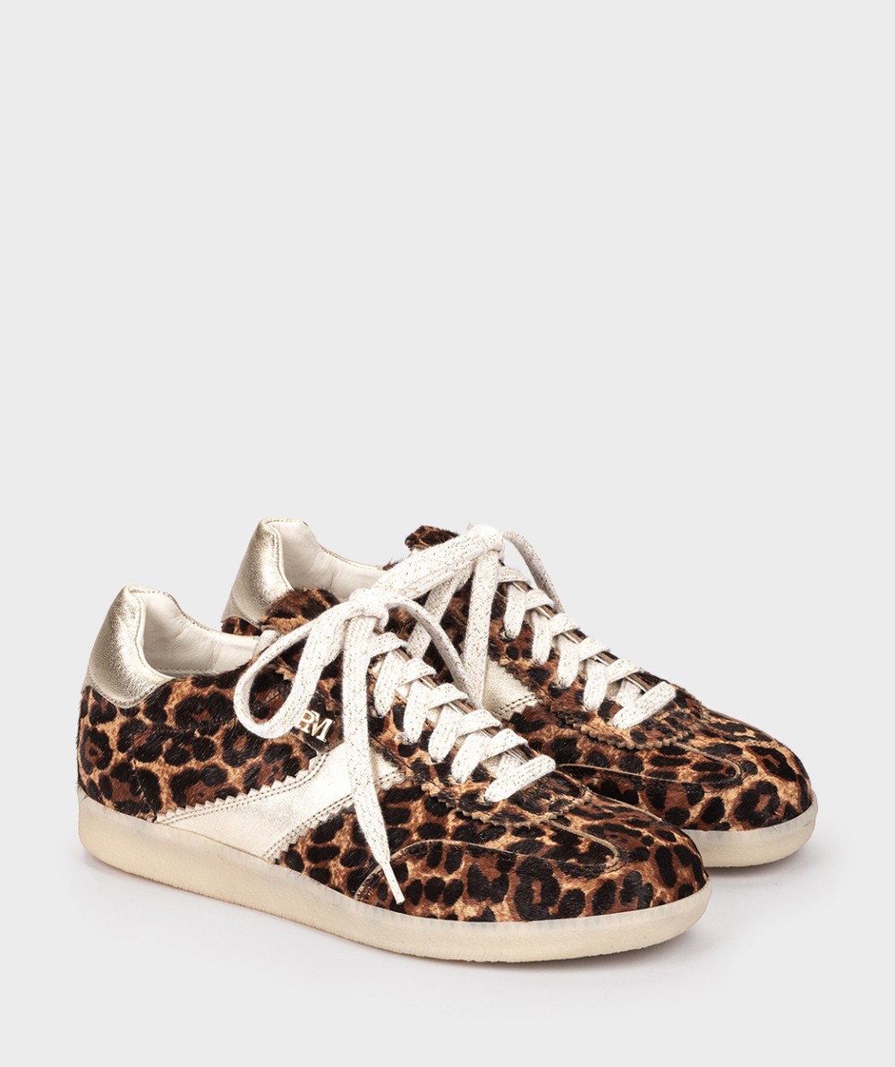 Sport sneakers in leopard print fabric PEDRO MIRALLES Brown