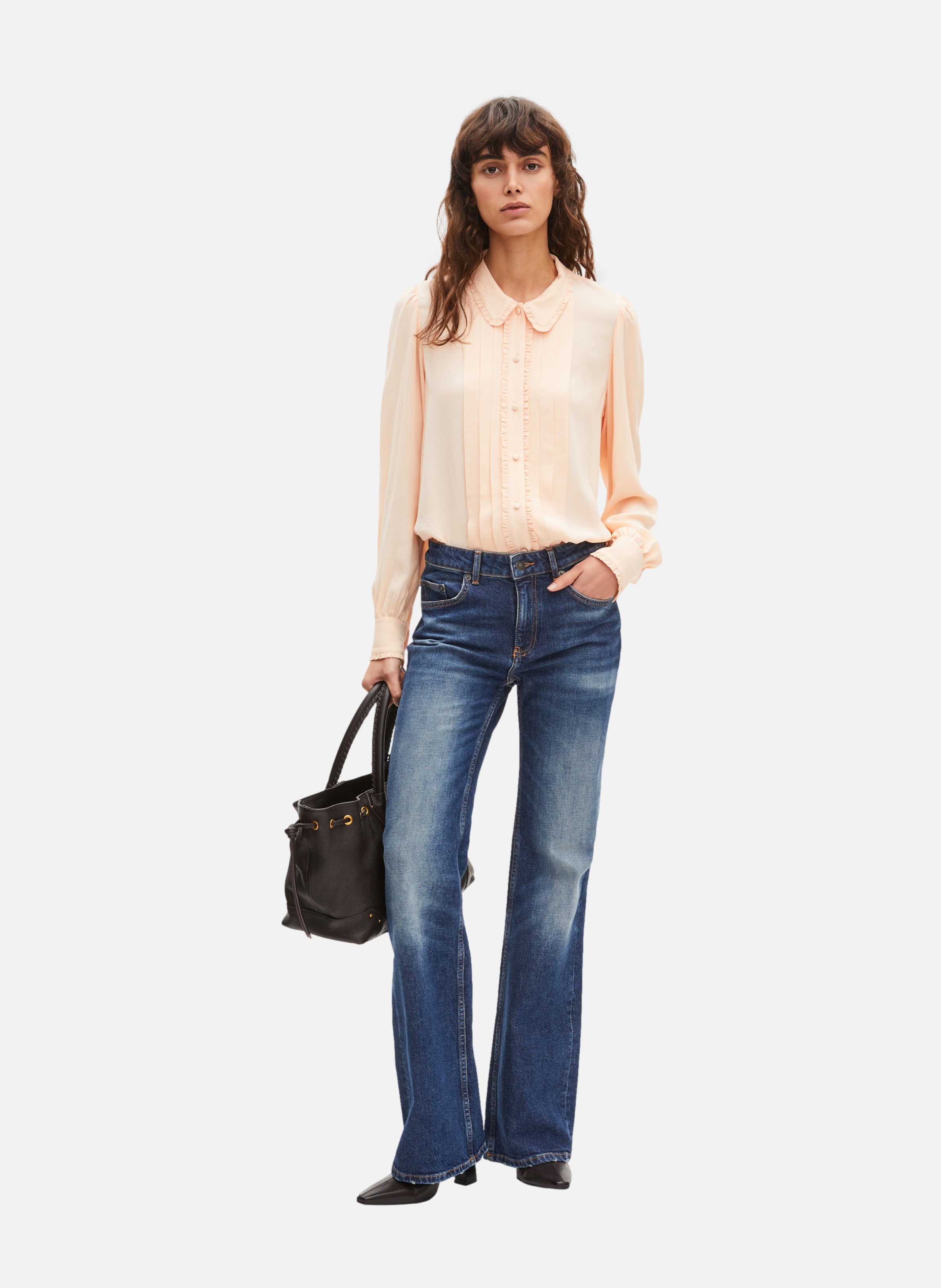 Shirt with pleating details THE KOOPLES Beige