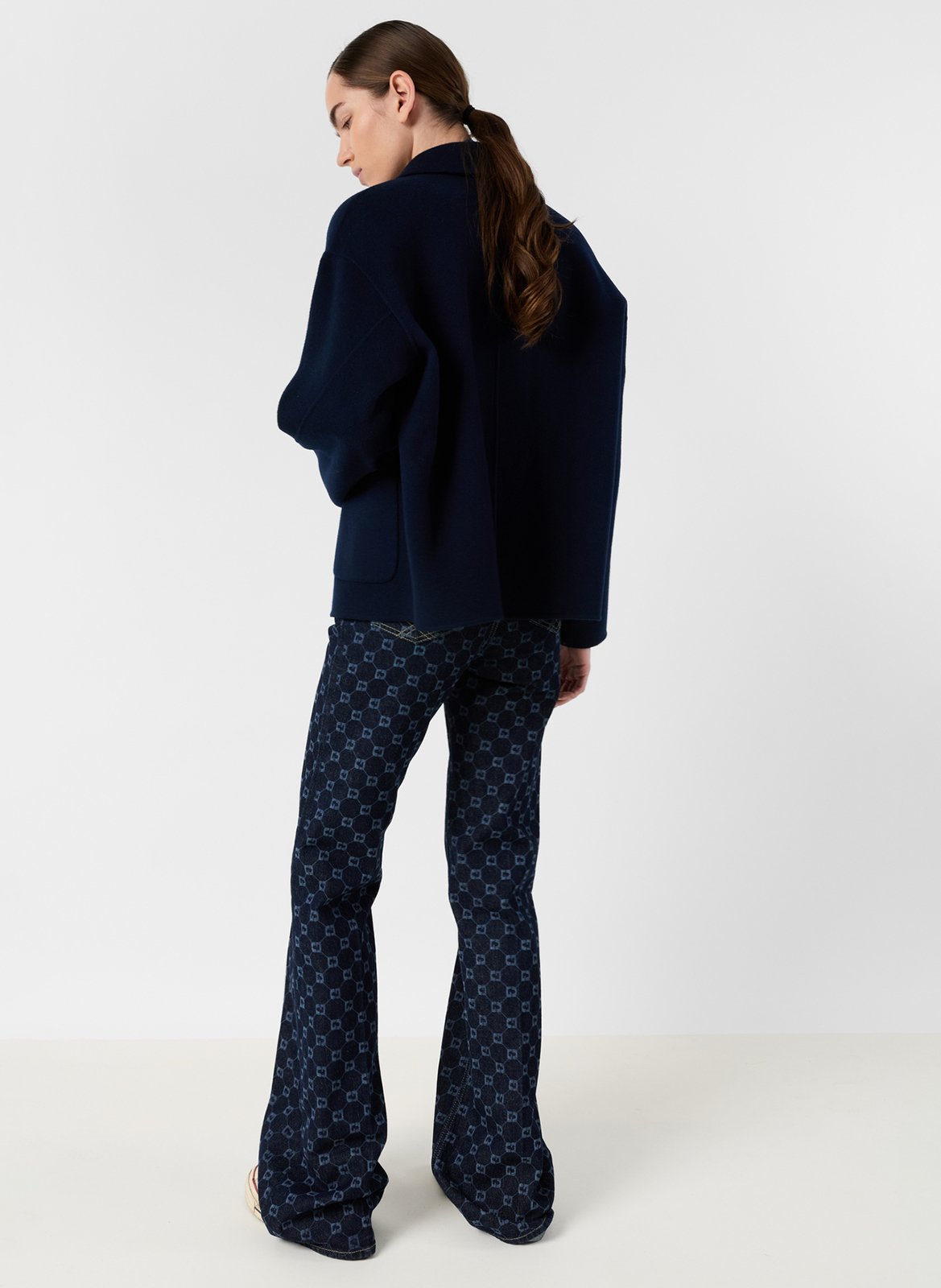 Manteau droit boutonné en laine GERARD DAREL Bleu