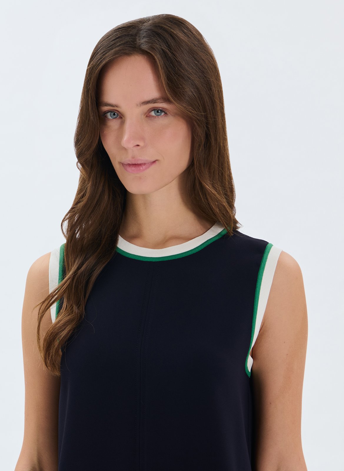 Top oversize col rond ZAPA Bleu