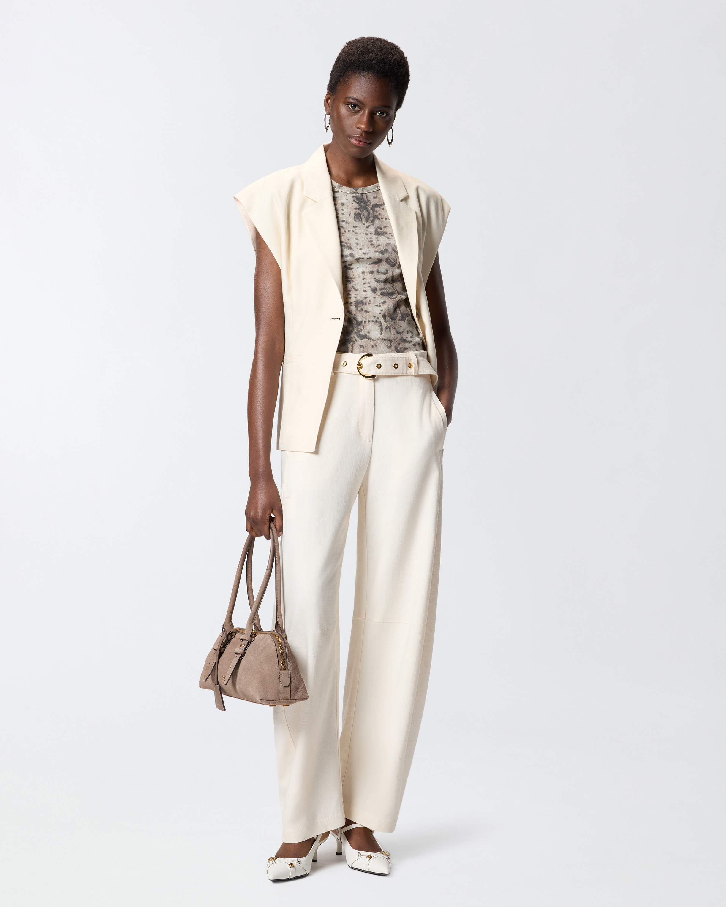 Ribbed tank top with snake print PINKO Multicolored