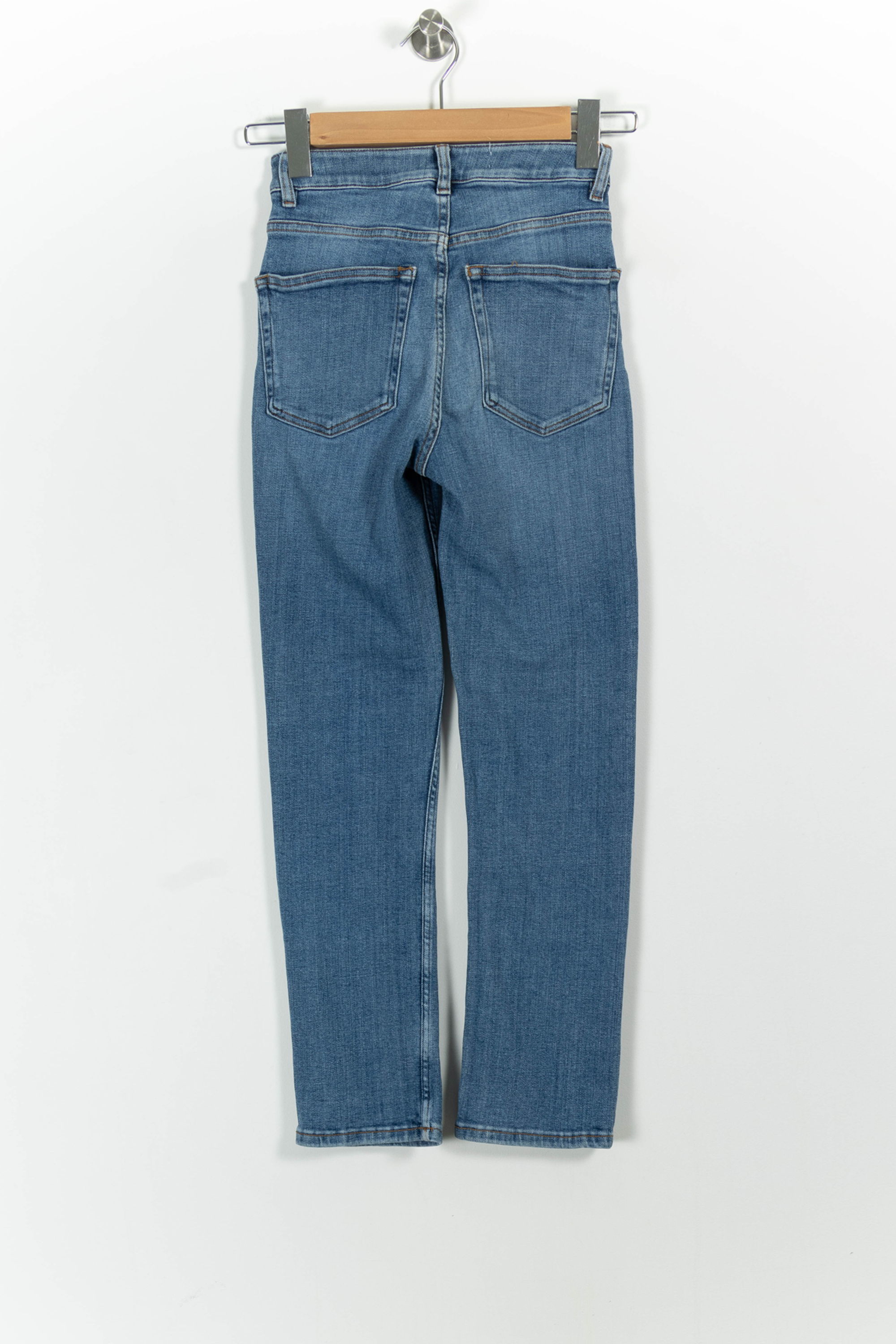 Cropped slim jeans with studs IRO - Seconde Main Blue