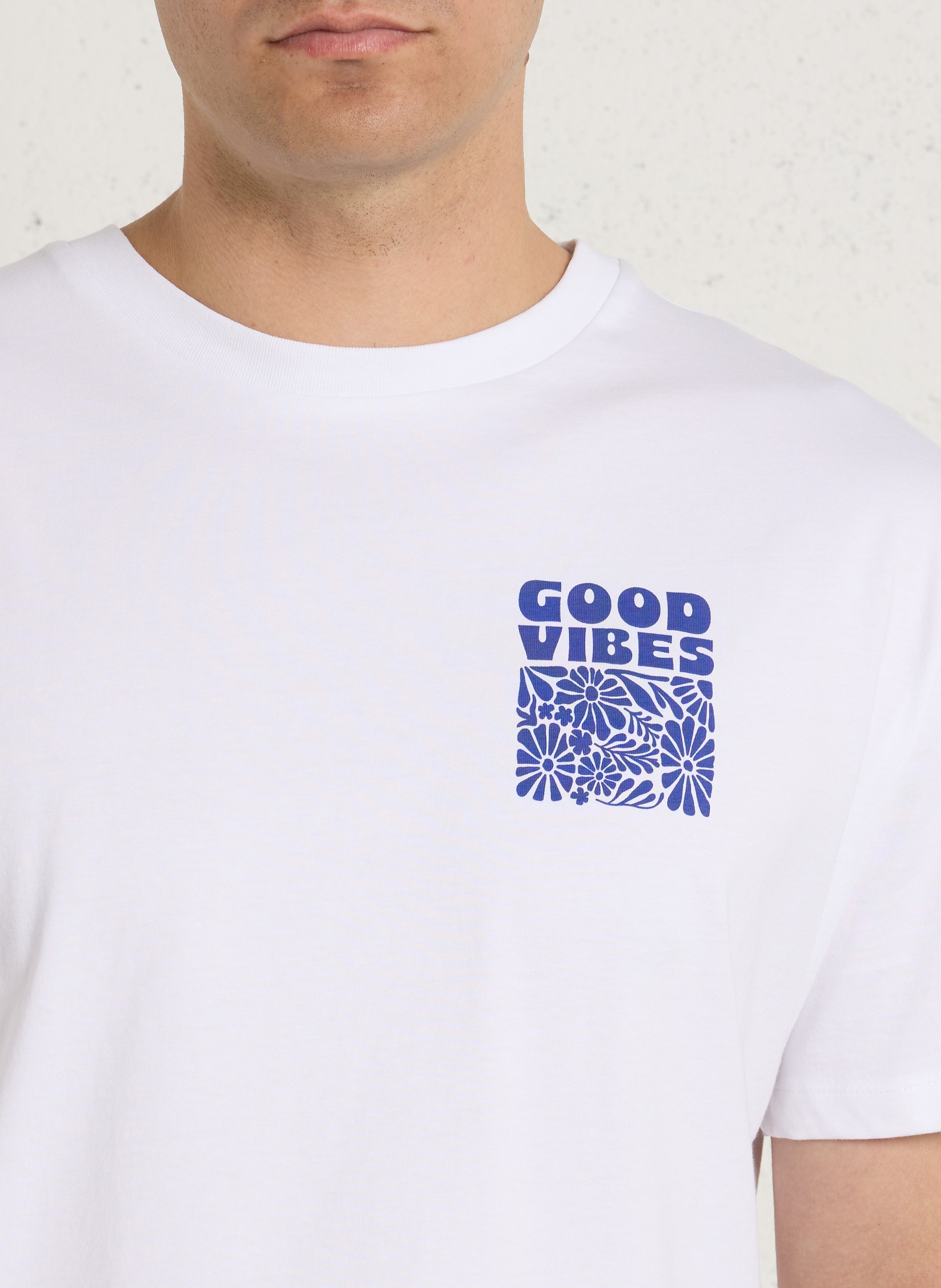 Tee-shirt col rond en coton LE TEMPS DES CERISES Blanc