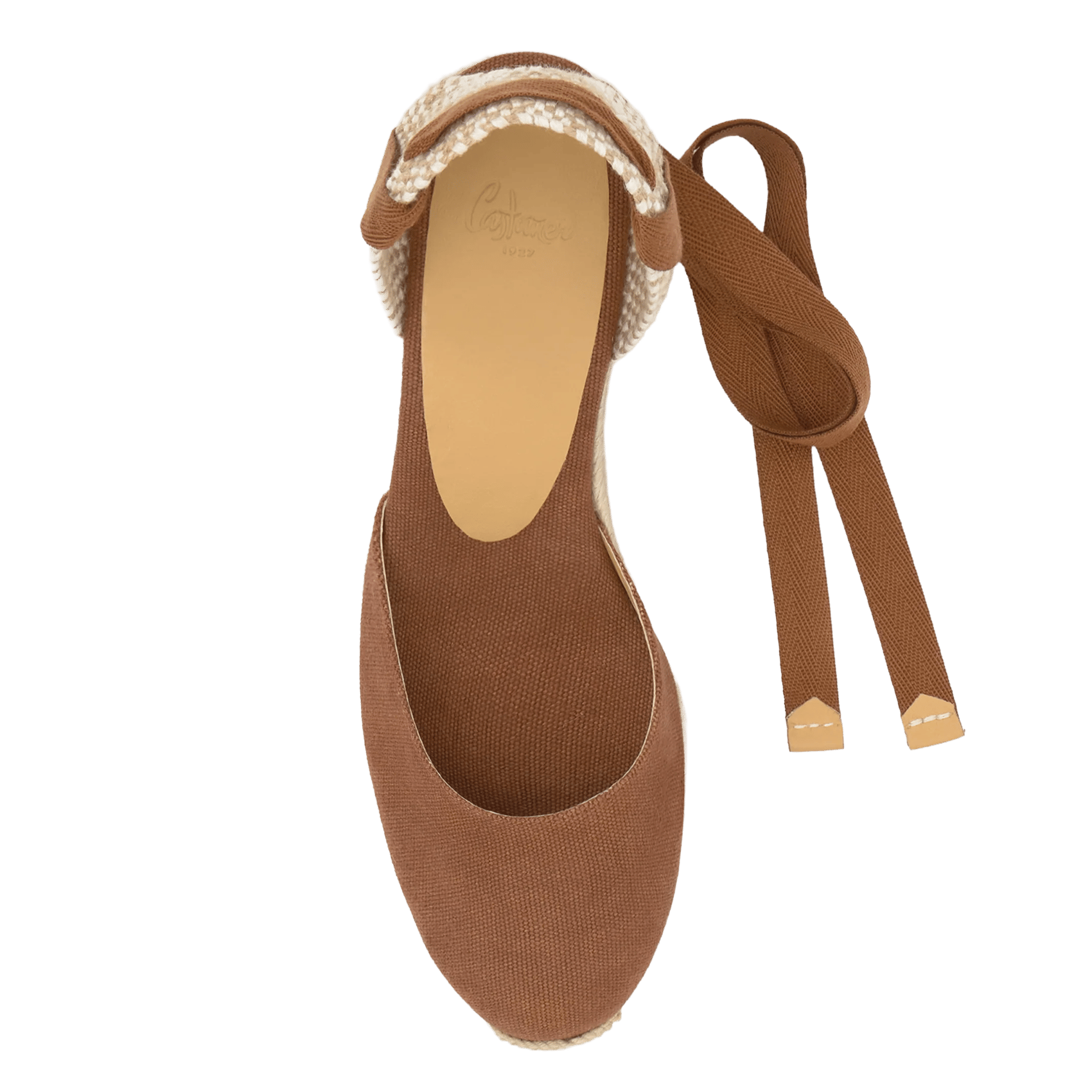 Espadrilles compensées en coton CASTANER Marron