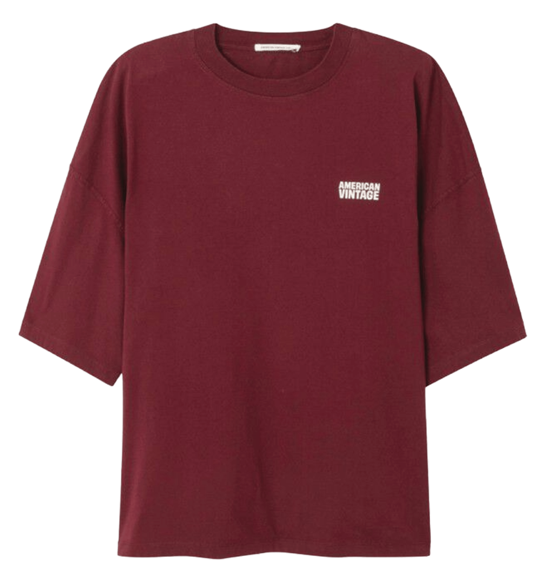 Tee-shirt ample uni en coton AMERICAN VINTAGE Marron