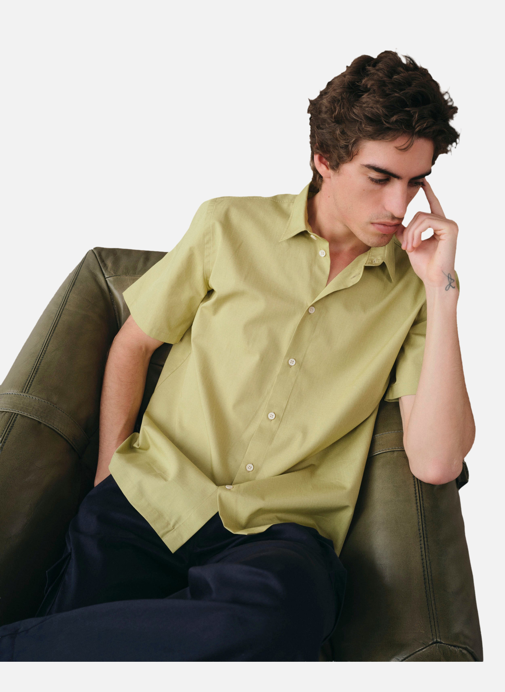 Fitted shirt Rio Pistachio Noyoco Green