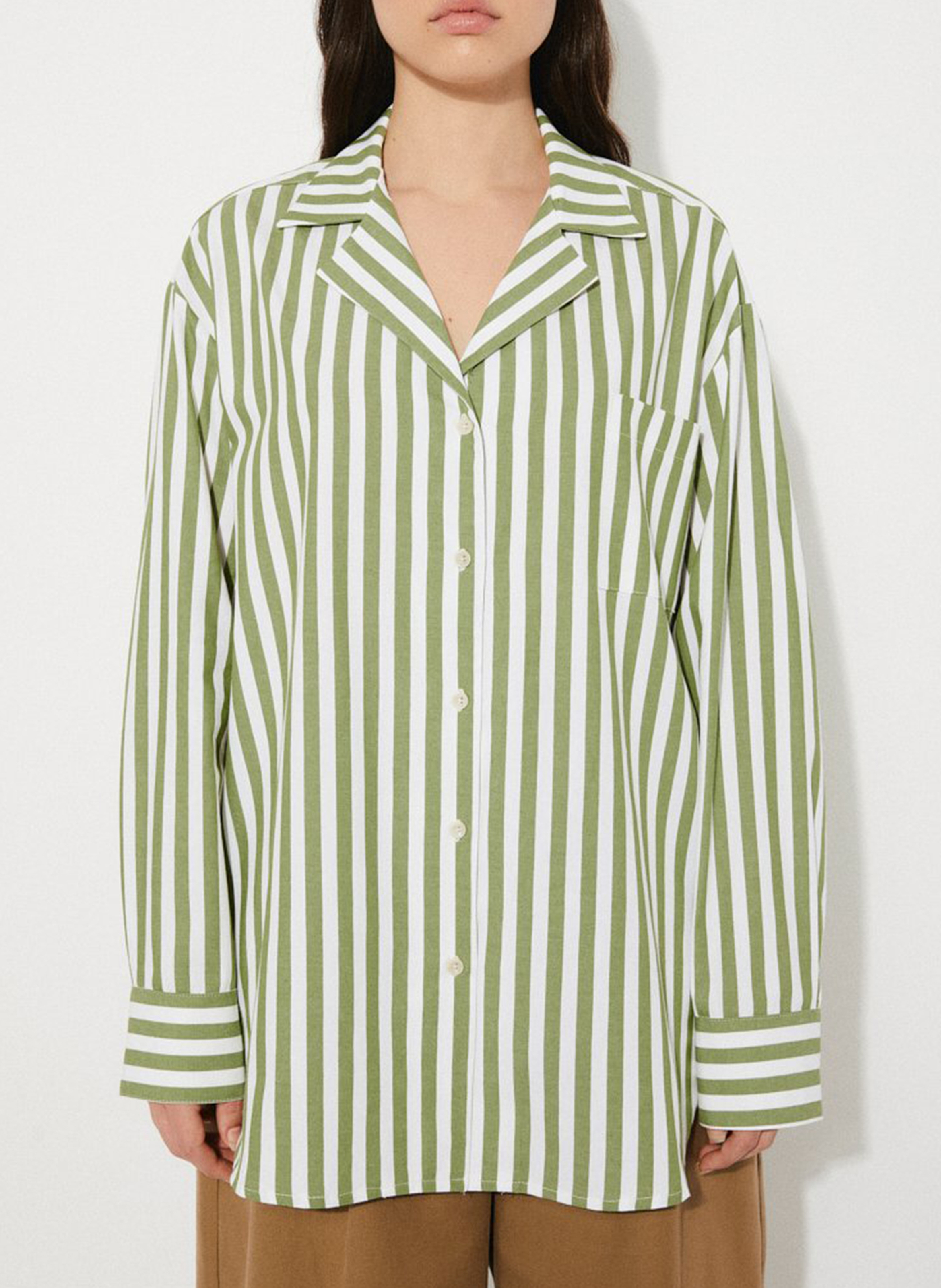 Chemise oversize en coton recyclé RITA ROW Blanc