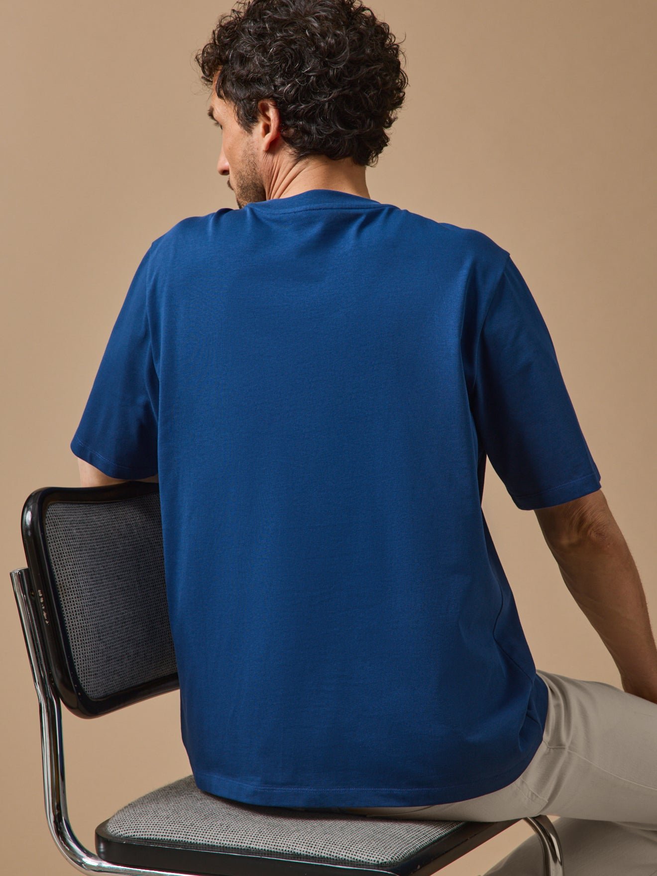 Solid color organic cotton t-shirt CYRILLUS Blue