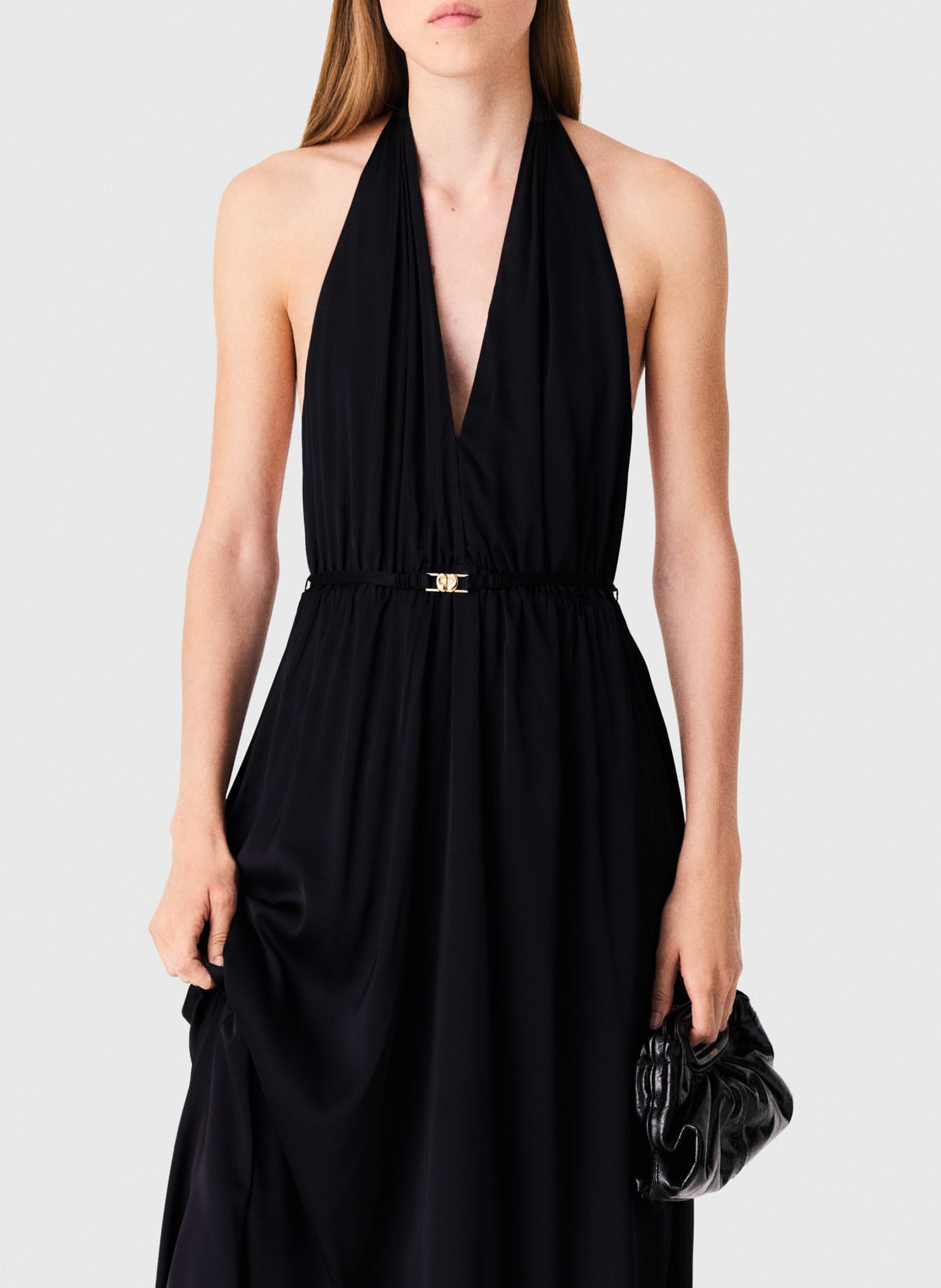 Long flared dress MAJE Blue