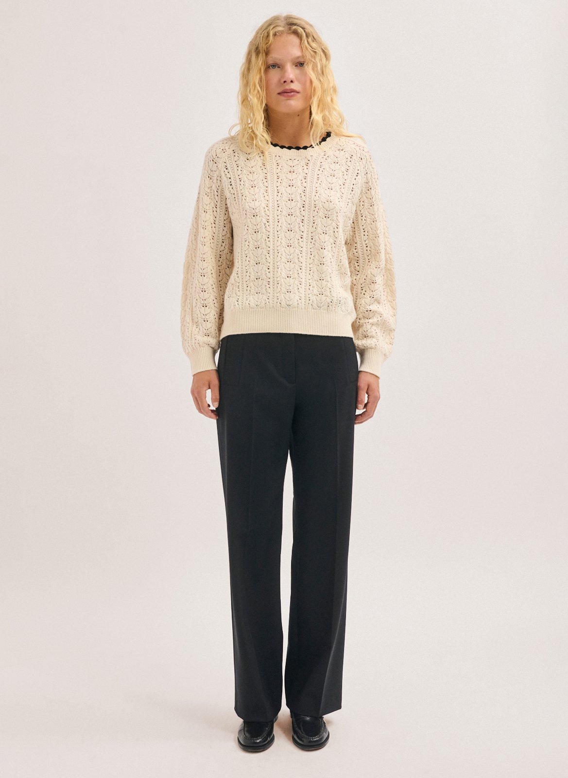 Straight wool-blend sweater PABLO Beige