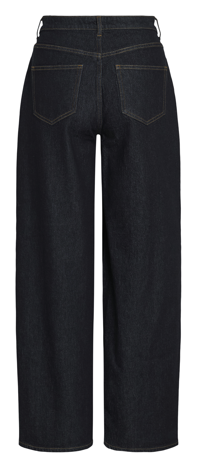 Hoch sitzende weite Jeans aus Raw-Denim VILA Blau