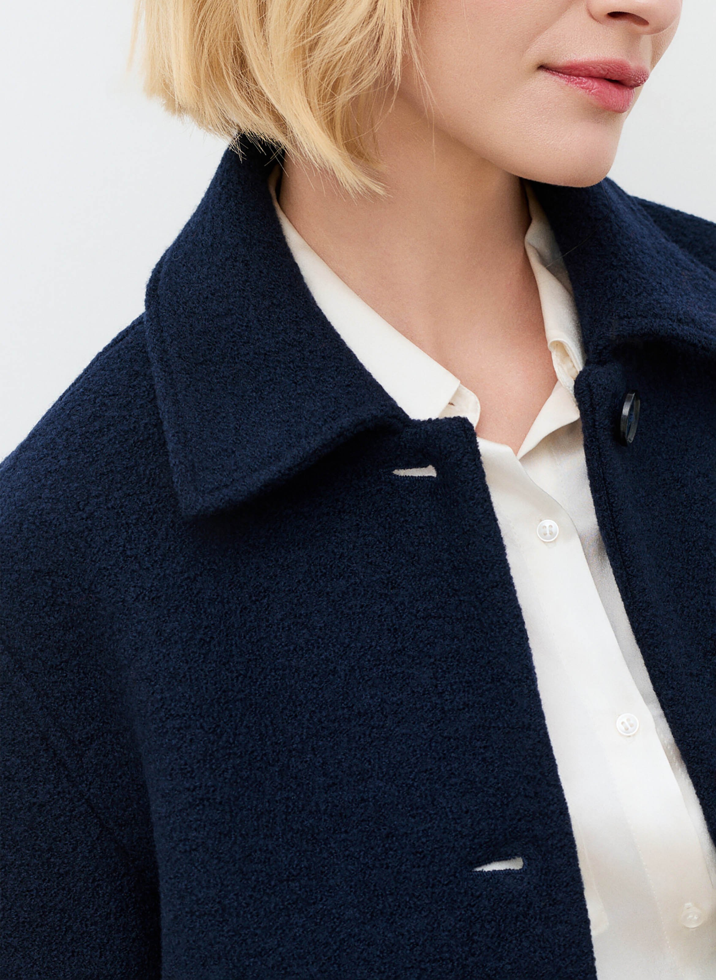 Straight wool jacket CAROLL Blue