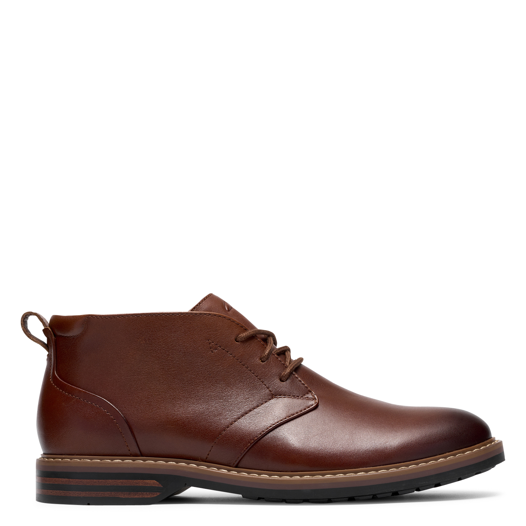 Boots à lacets en cuir lisse CLARKS Marron