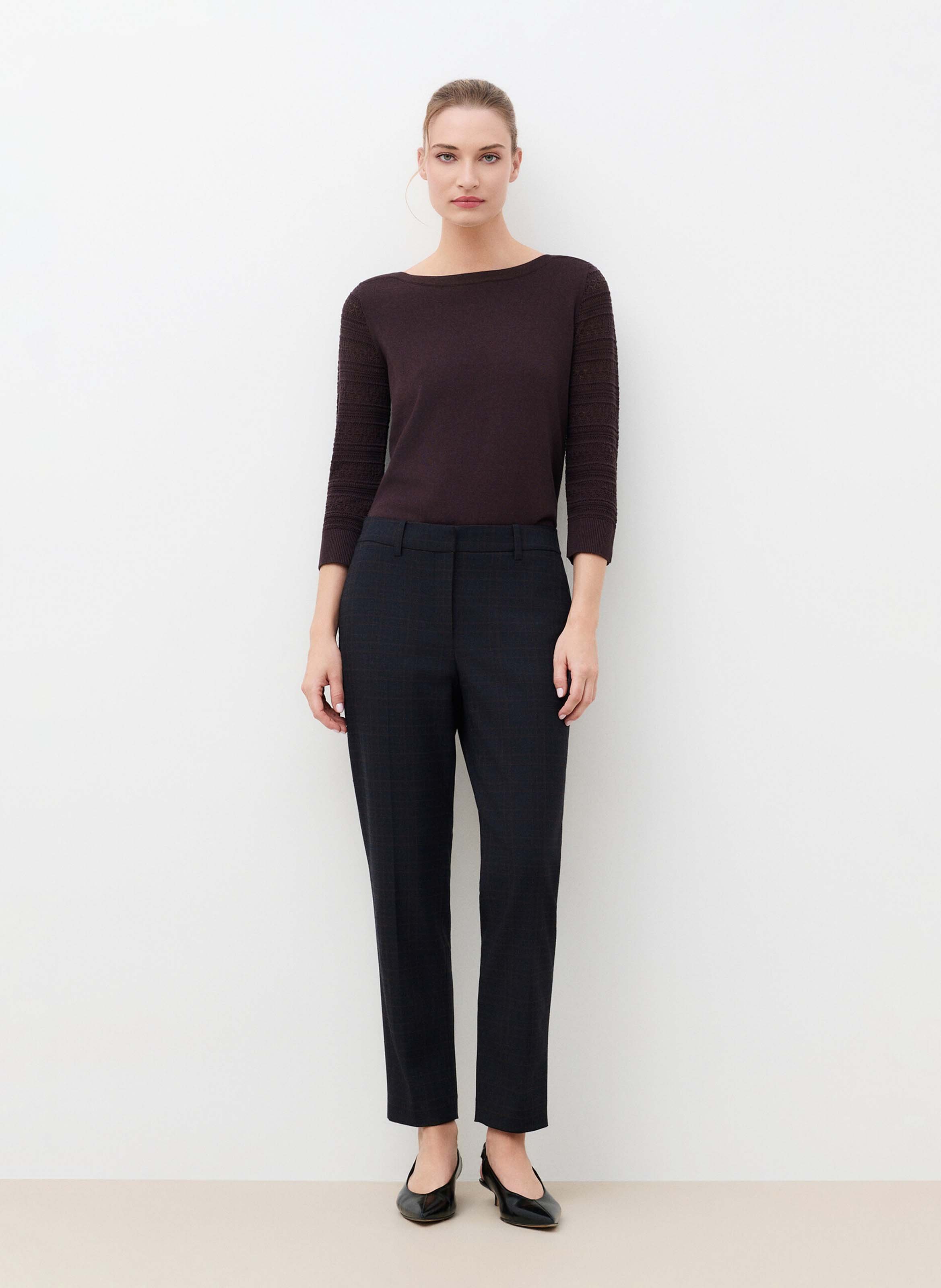 Straight-fit broek met ruiten CAROLL Grijs