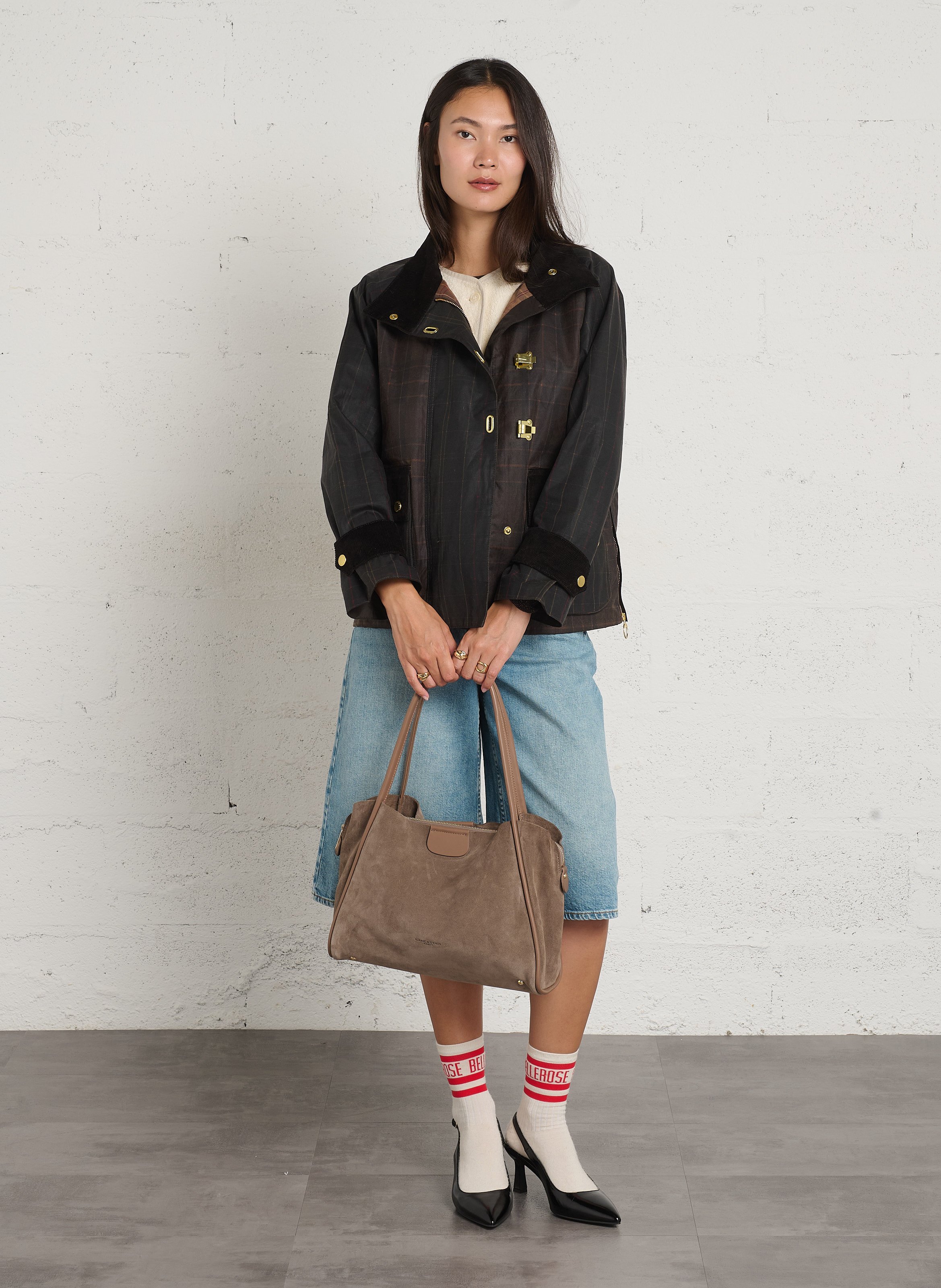 Large shoulder tote bag in cowhide leather LANCASTER PARIS Brown