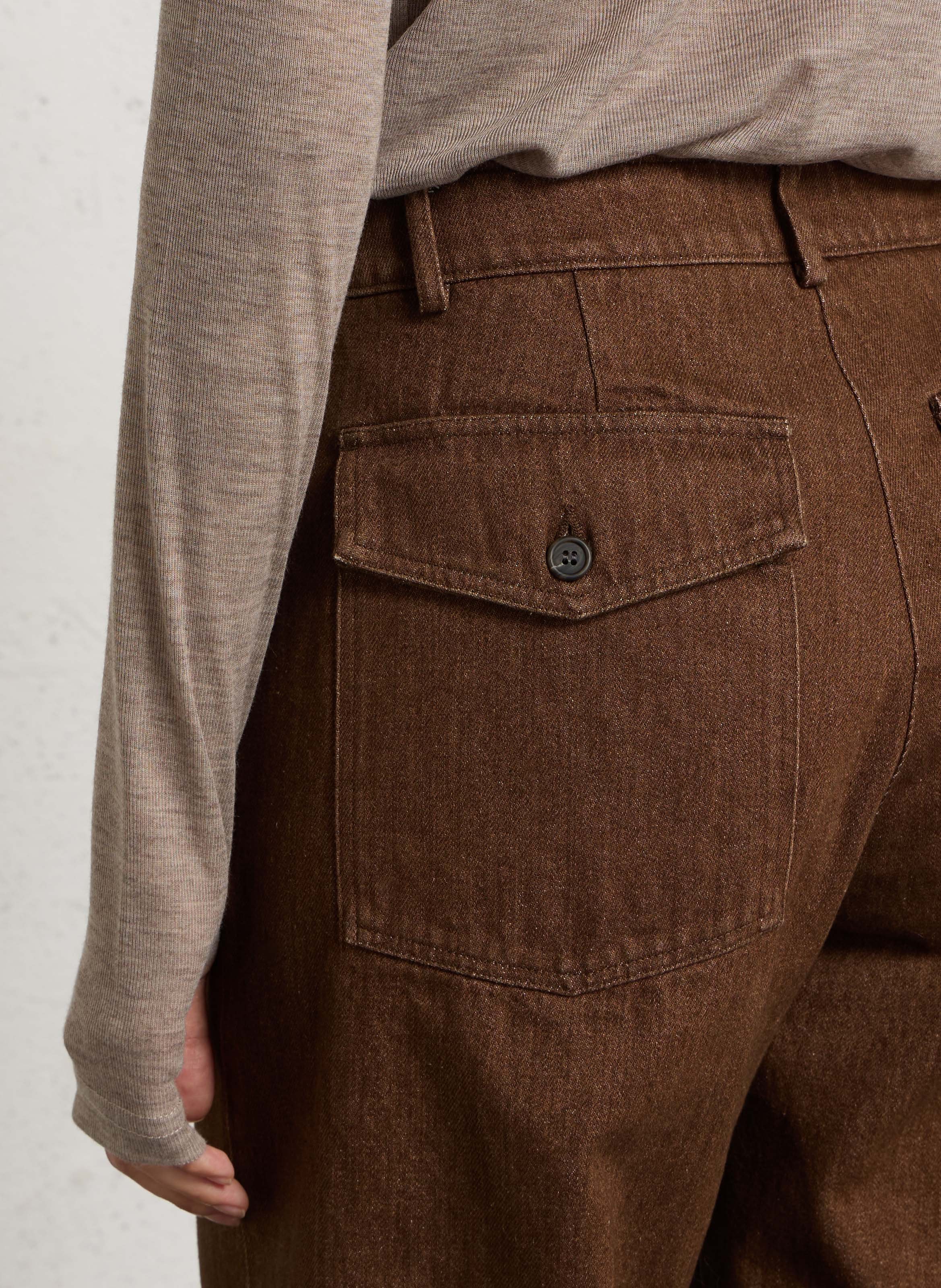 Rechte, katoenen jeans HARTFORD Bruin