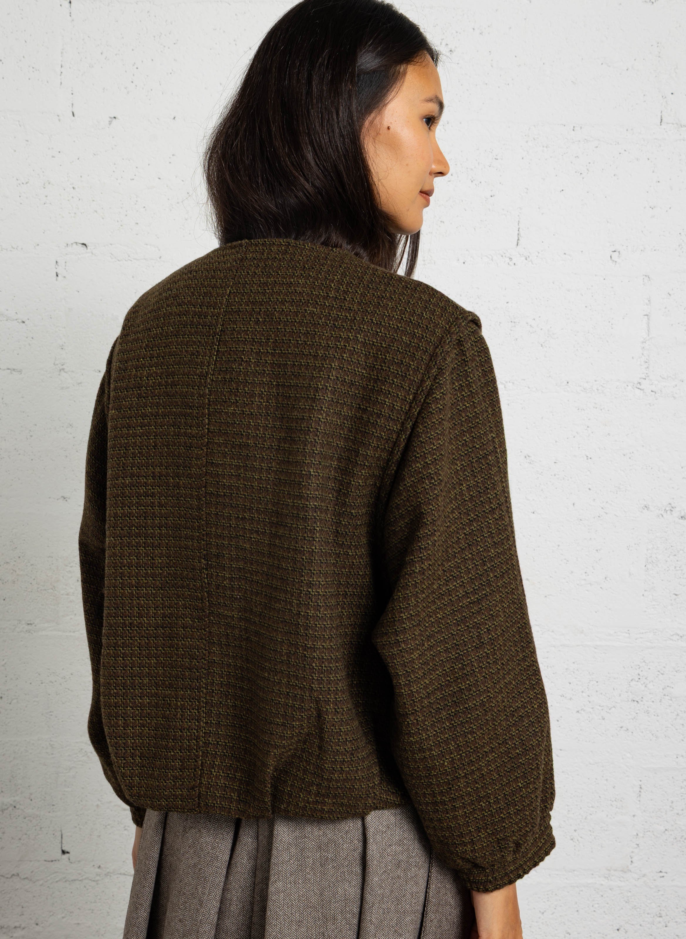 Weite Jacke aus Woll-Mix THE KORNER Braun