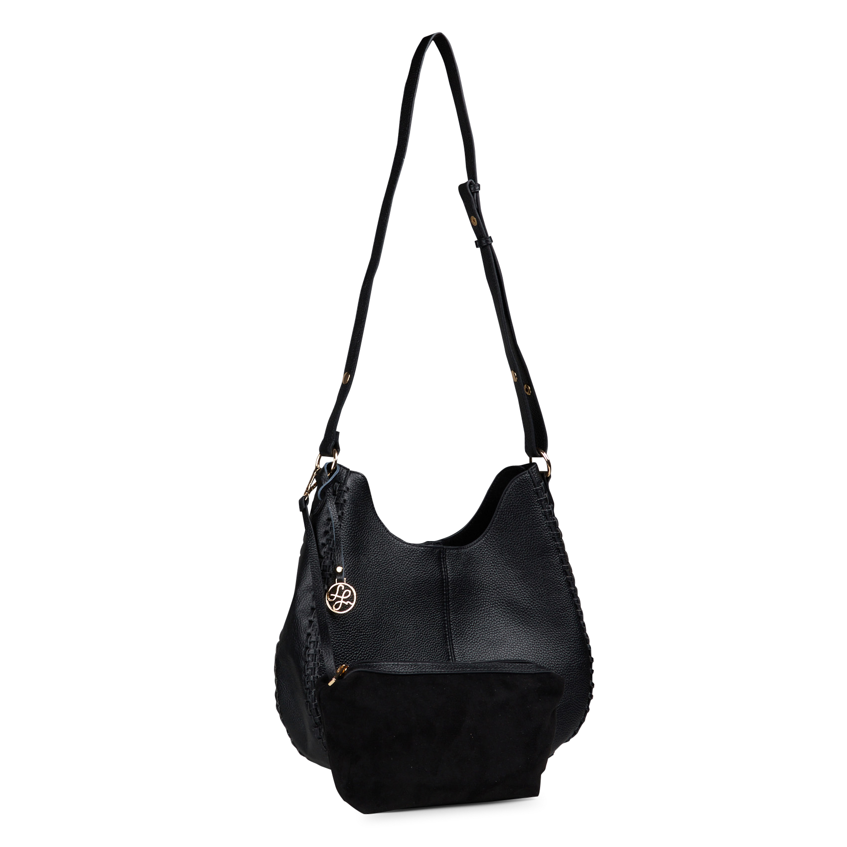 Sac porté épaule en cuir LA FEE MARABOUTEE Noir